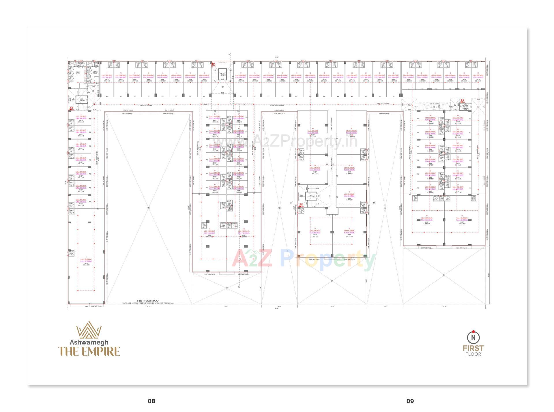 Layout of real estate project Ashwamegh The Empire located at Dahegam, Gandhinagar, Gujarat