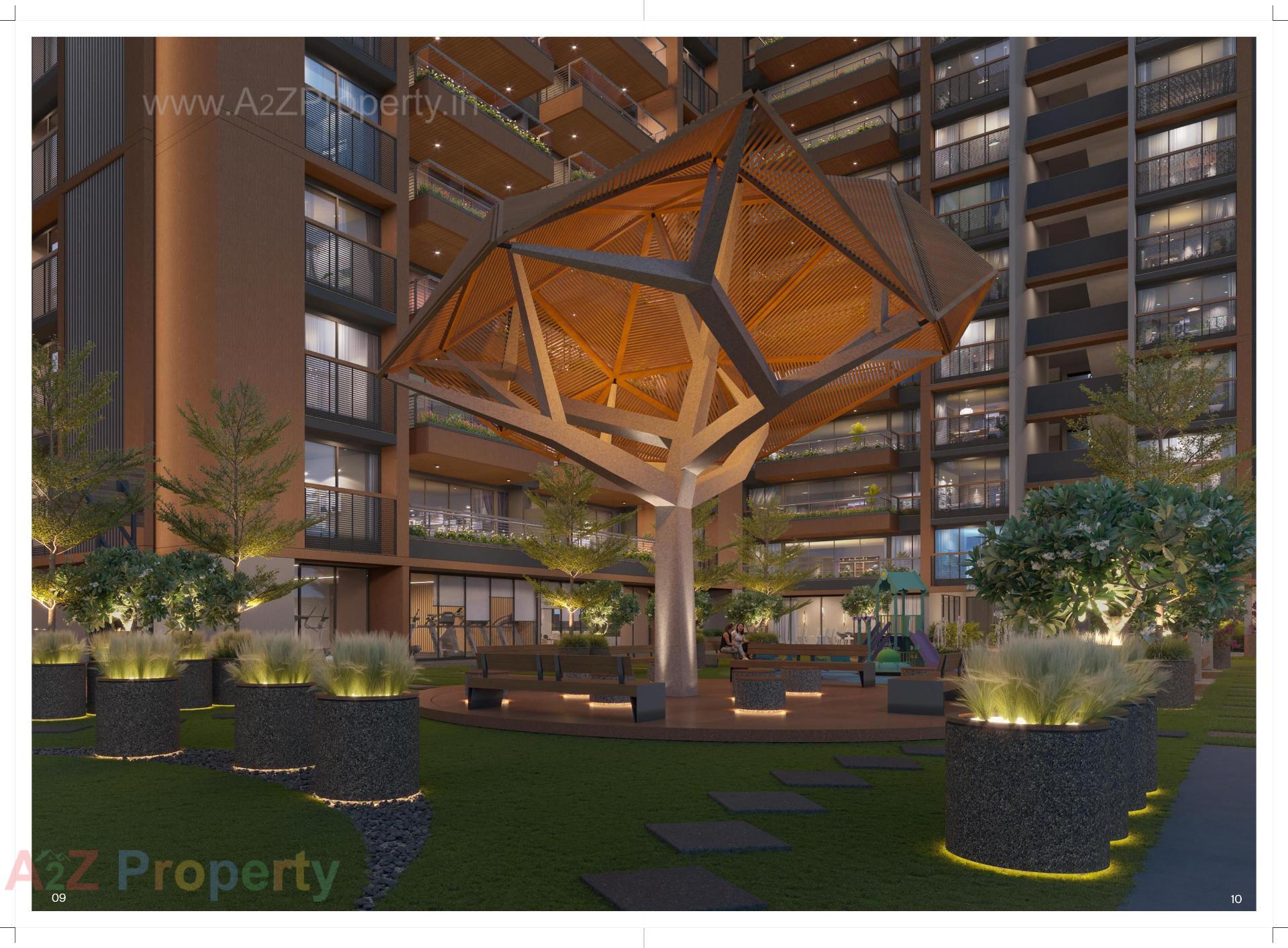 3D Elevation of real estate project Asteria located at Koba, Gandhinagar, Gujarat