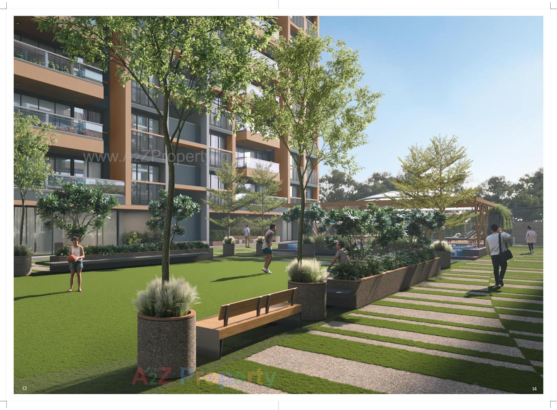 3D Elevation of real estate project Asteria located at Koba, Gandhinagar, Gujarat