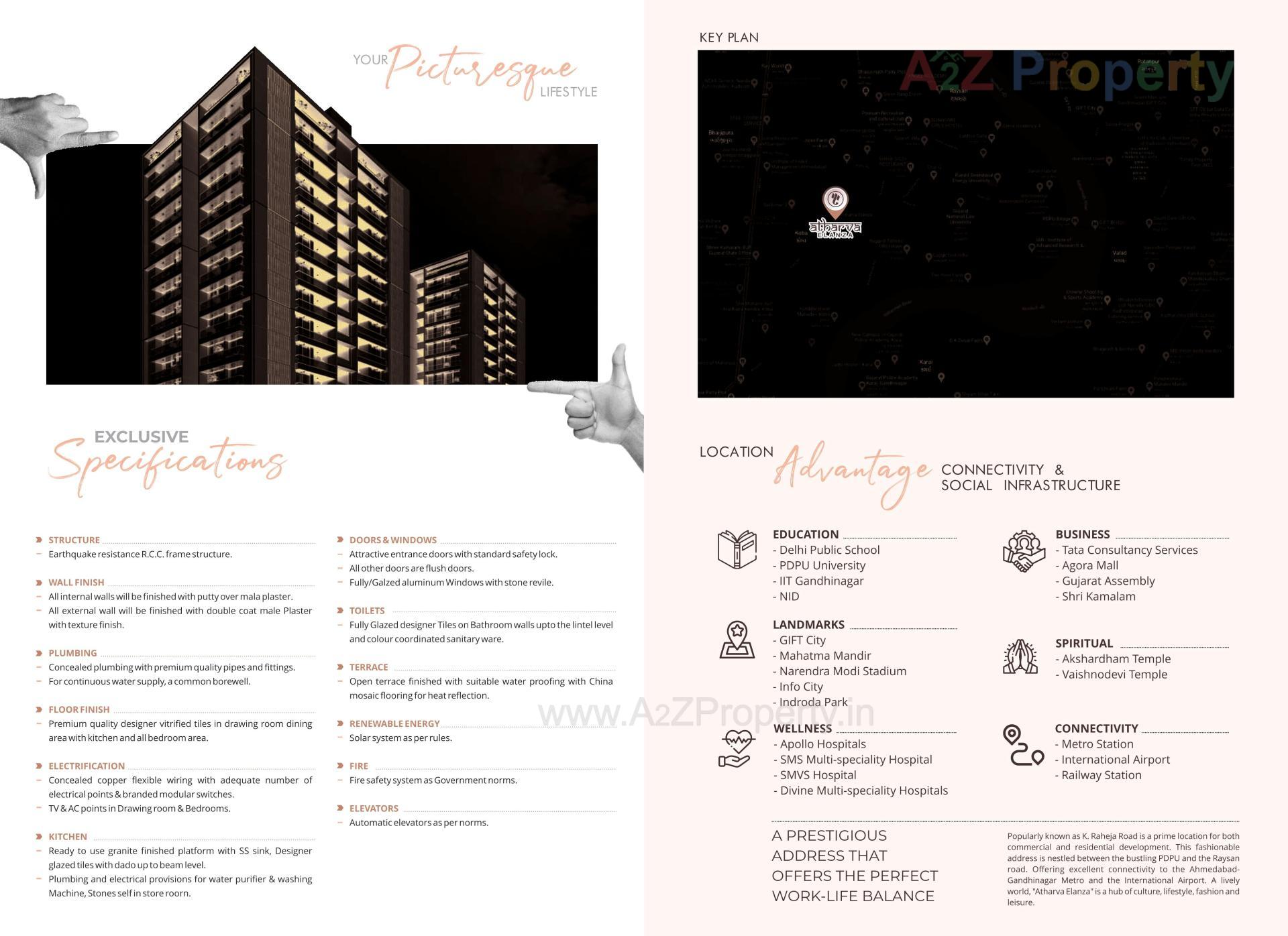  of real estate project Atharva Elanza located at Koba, Gandhinagar, Gujarat