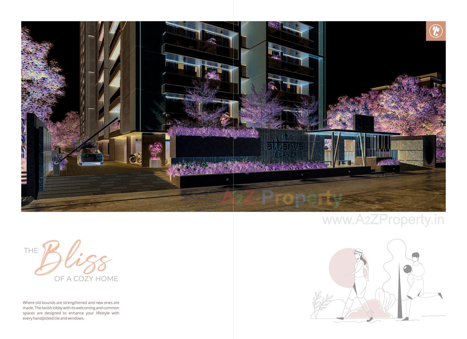 3D Elevation of real estate project Atharva Elanza located at Koba, Gandhinagar, Gujarat