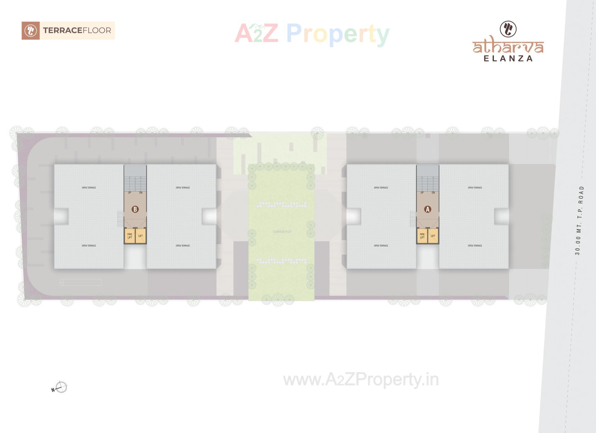 Layout of real estate project Atharva Elanza located at Koba, Gandhinagar, Gujarat