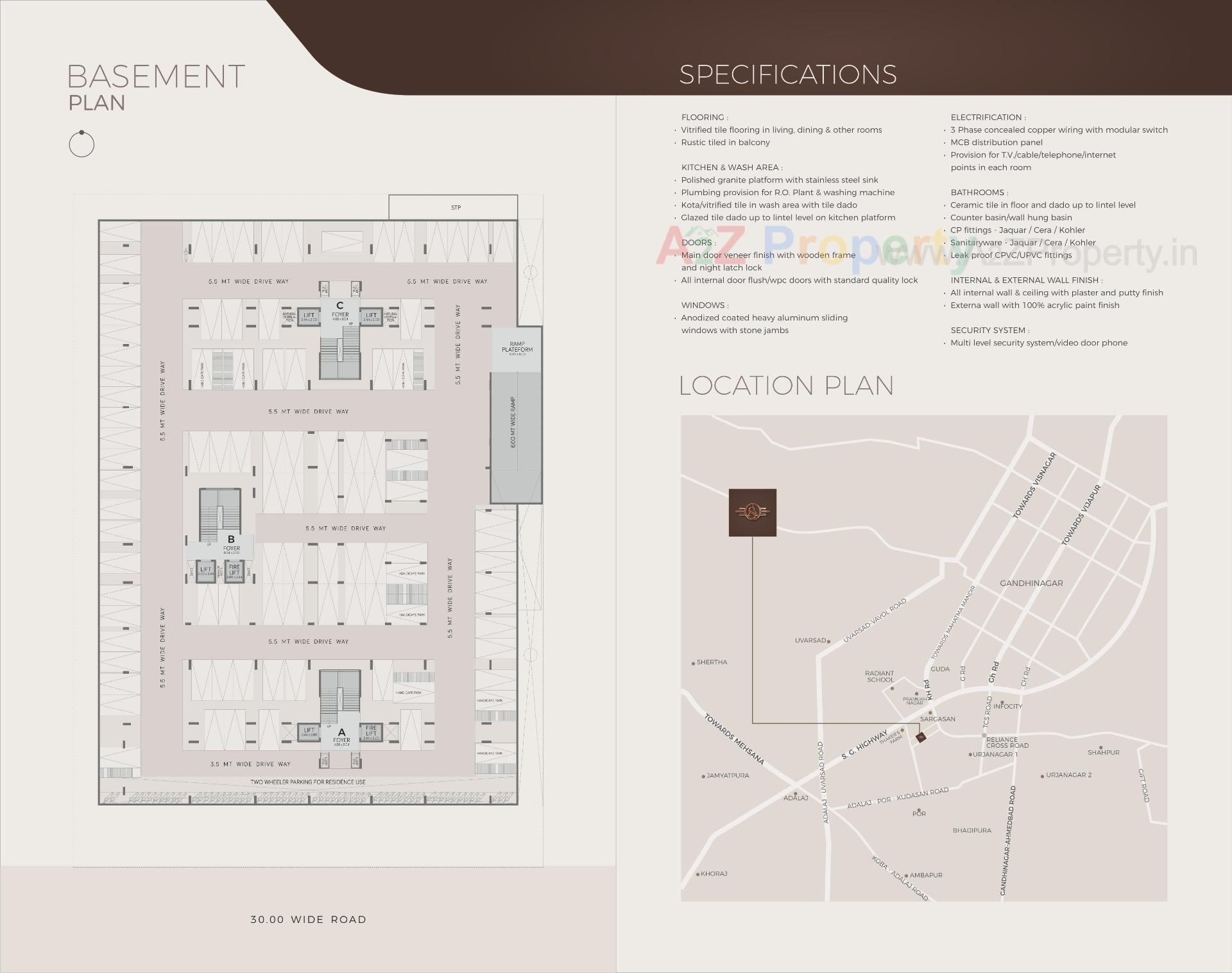 Layout of real estate project Atishay Shivalay located at Sargasan, Gandhinagar, Gujarat