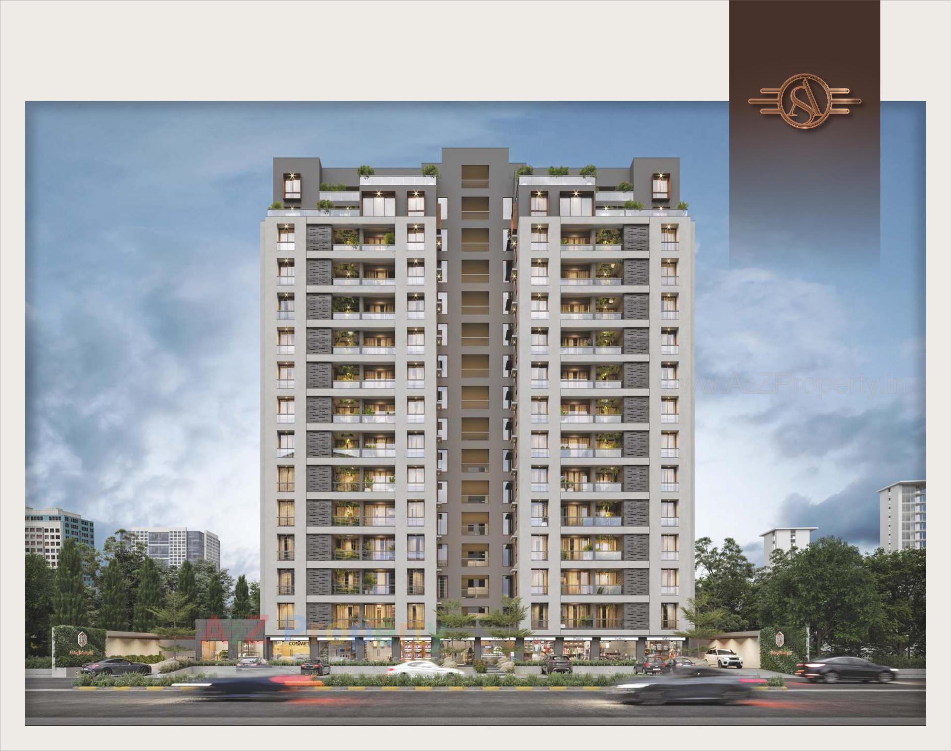 3D Elevation of real estate project Atishay Shivalay located at Sargasan, Gandhinagar, Gujarat