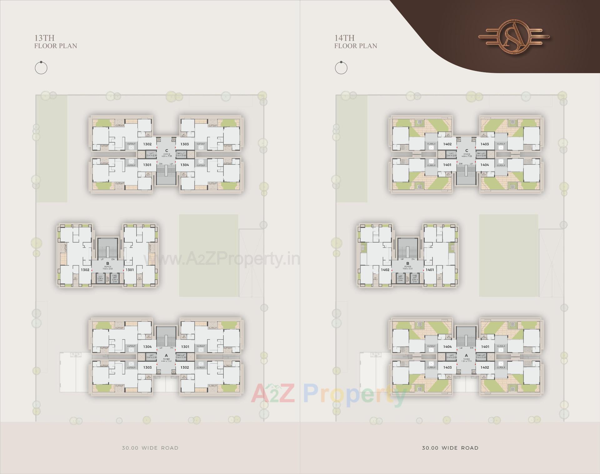 Layout of real estate project Atishay Shivalay located at Sargasan, Gandhinagar, Gujarat