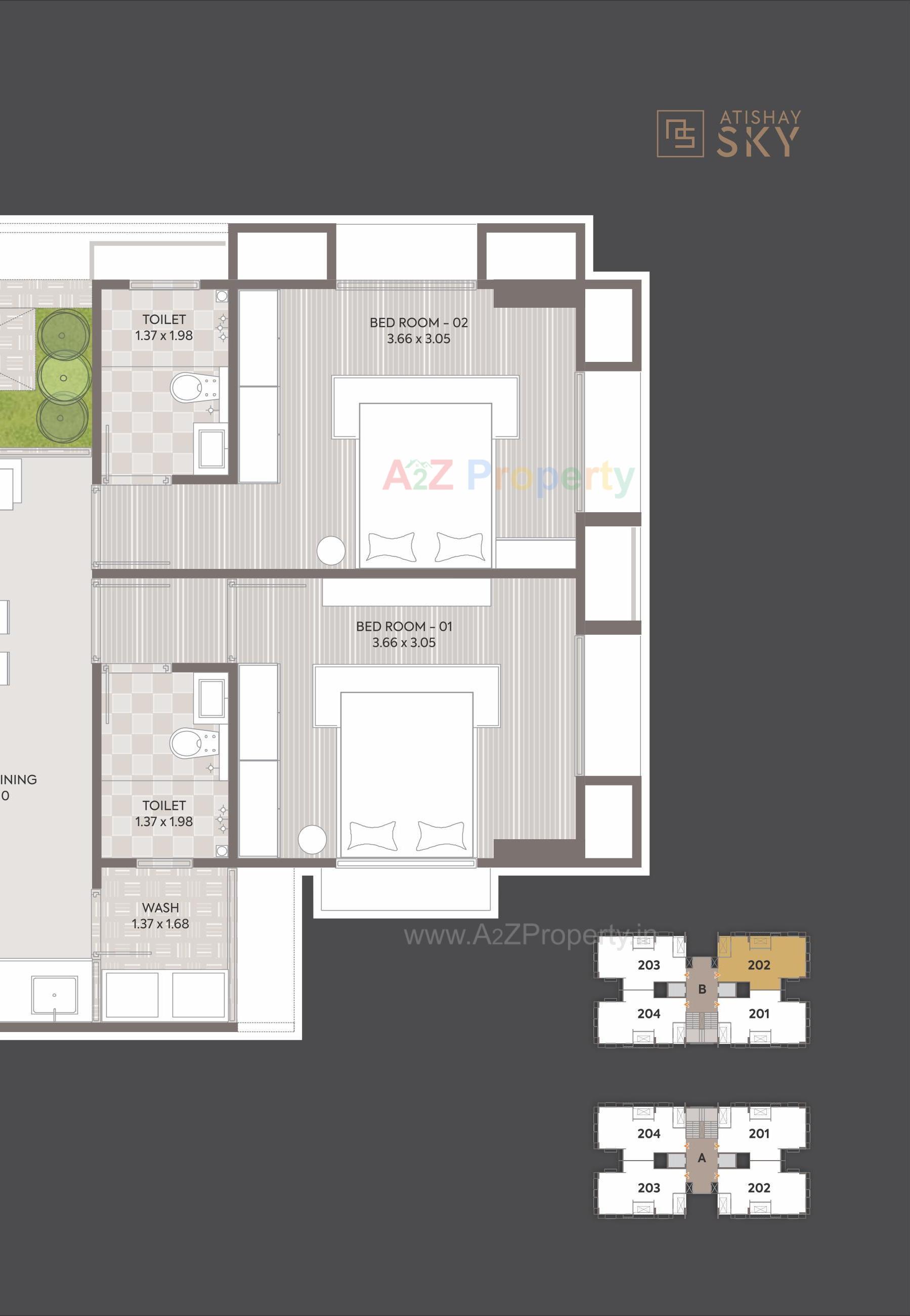 Layout of real estate project Atishay Sky located at Sargasan, Gandhinagar, Gujarat
