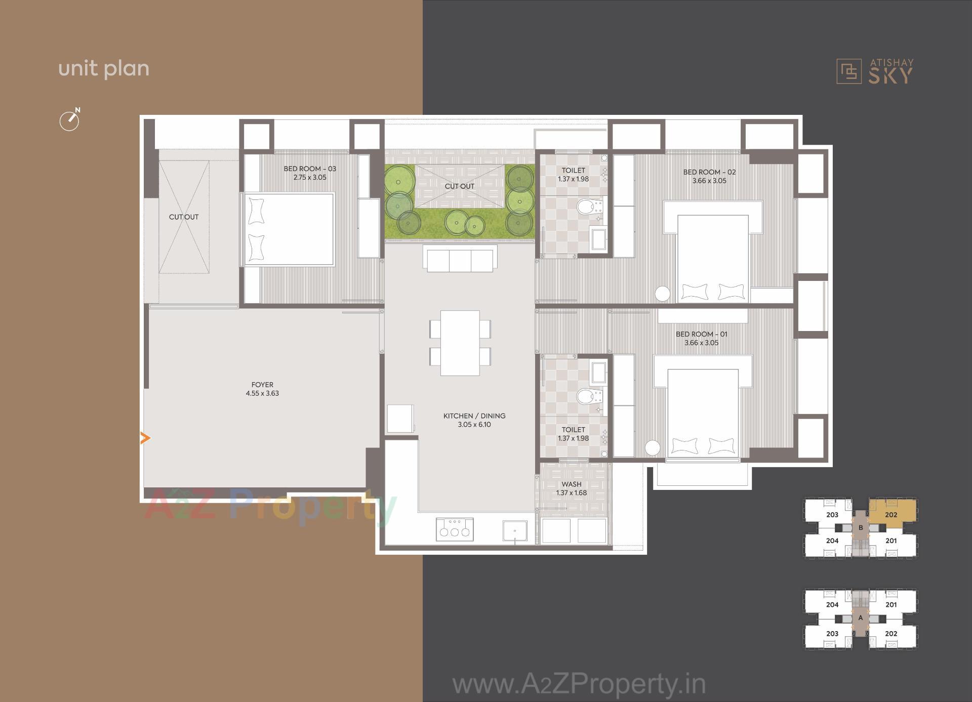 Layout of real estate project Atishay Sky located at Sargasan, Gandhinagar, Gujarat
