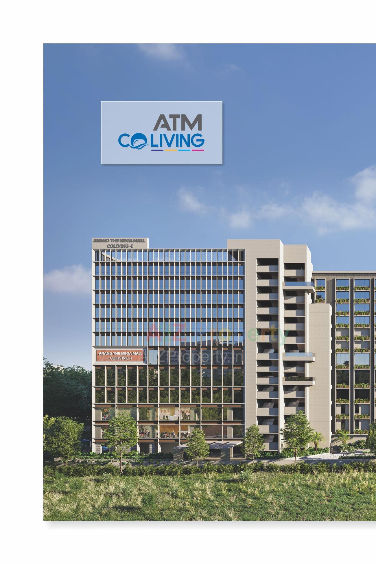3D Elevation of real estate project Atm Mall / Atm Coliving   (service Apartment) located at Zundal, Gandhinagar, Gujarat