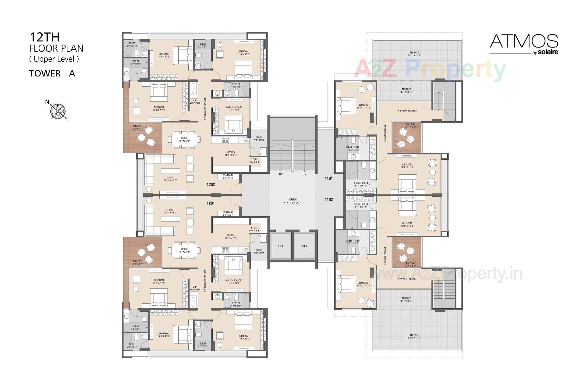 Layout of real estate project Atmos By Solaire located at Sargasan, Gandhinagar, Gujarat