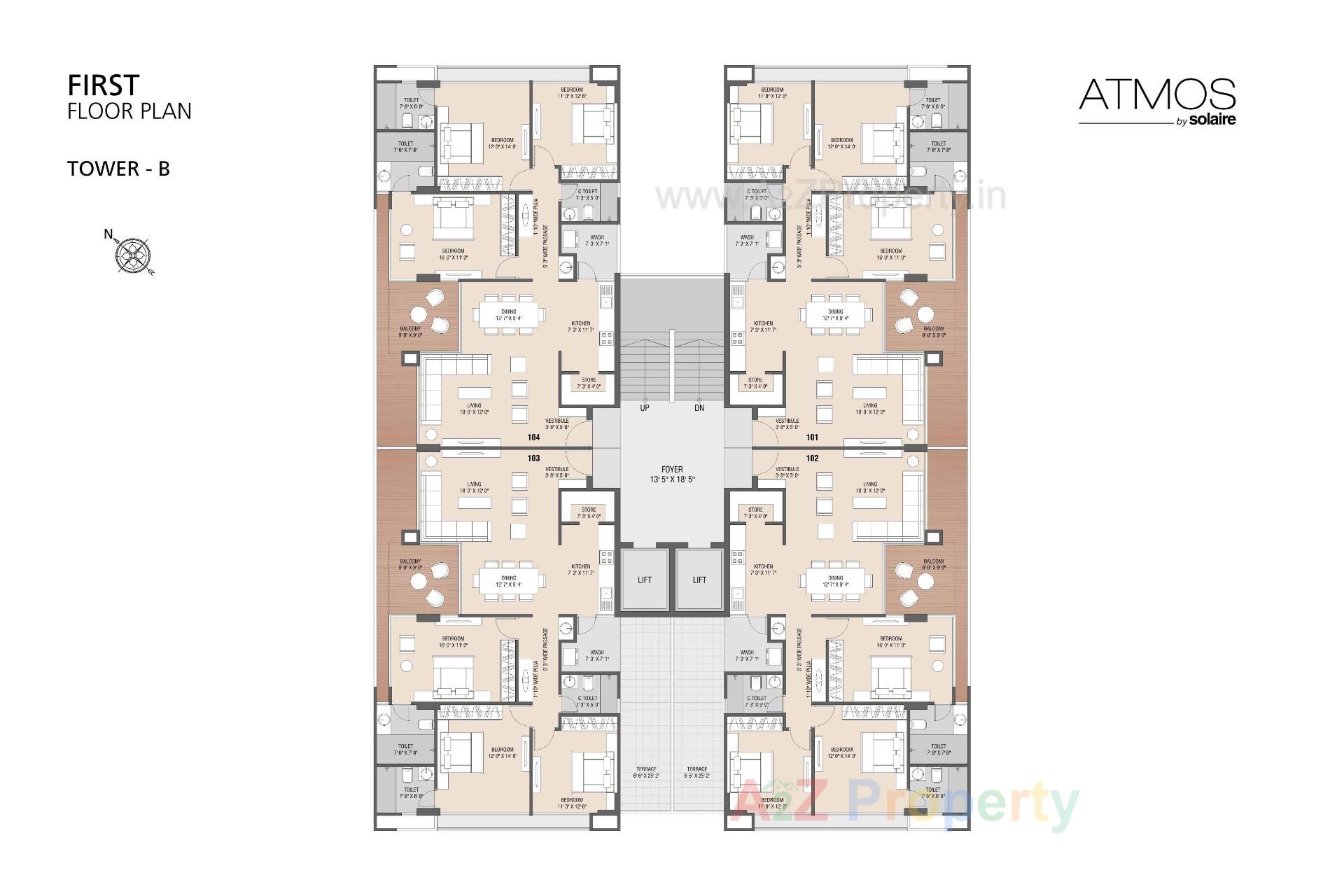 Layout of real estate project Atmos By Solaire located at Sargasan, Gandhinagar, Gujarat