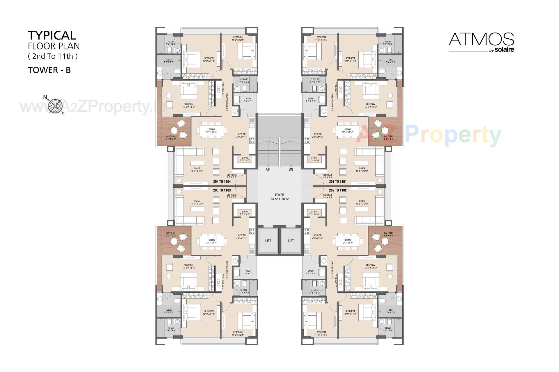 Layout of real estate project Atmos By Solaire located at Sargasan, Gandhinagar, Gujarat