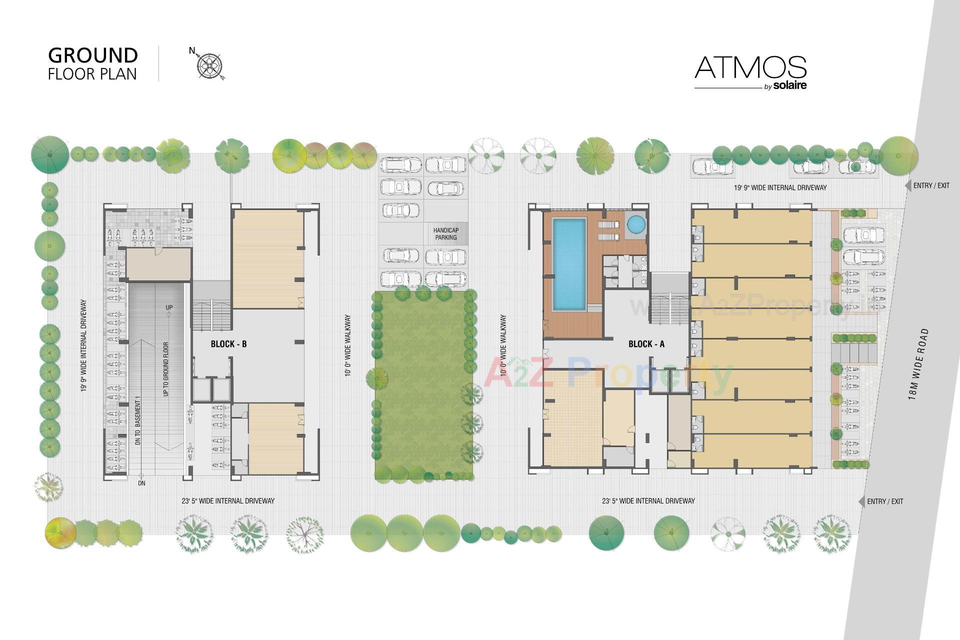 Layout of real estate project Atmos By Solaire located at Sargasan, Gandhinagar, Gujarat