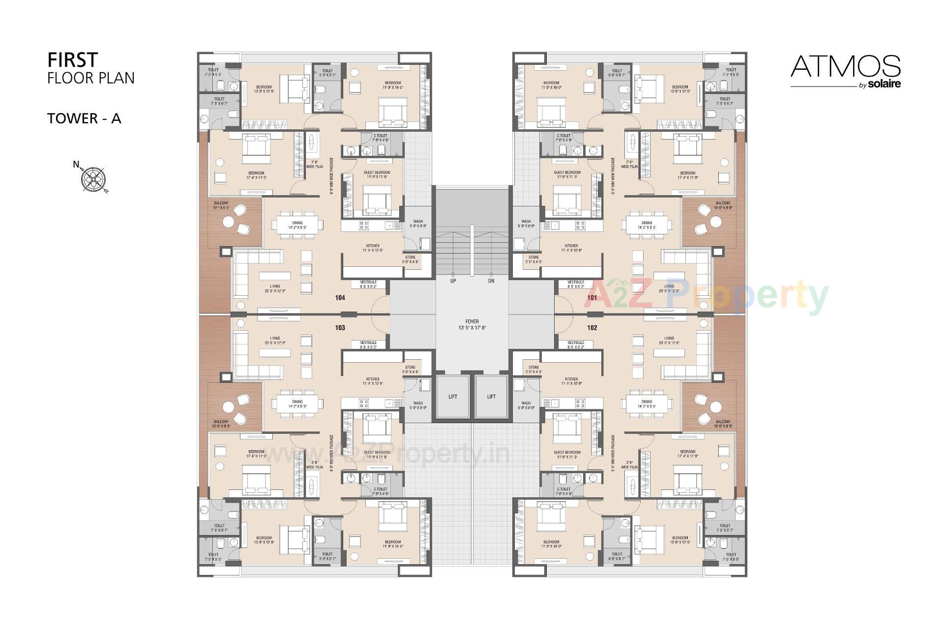 Layout of real estate project Atmos By Solaire located at Sargasan, Gandhinagar, Gujarat