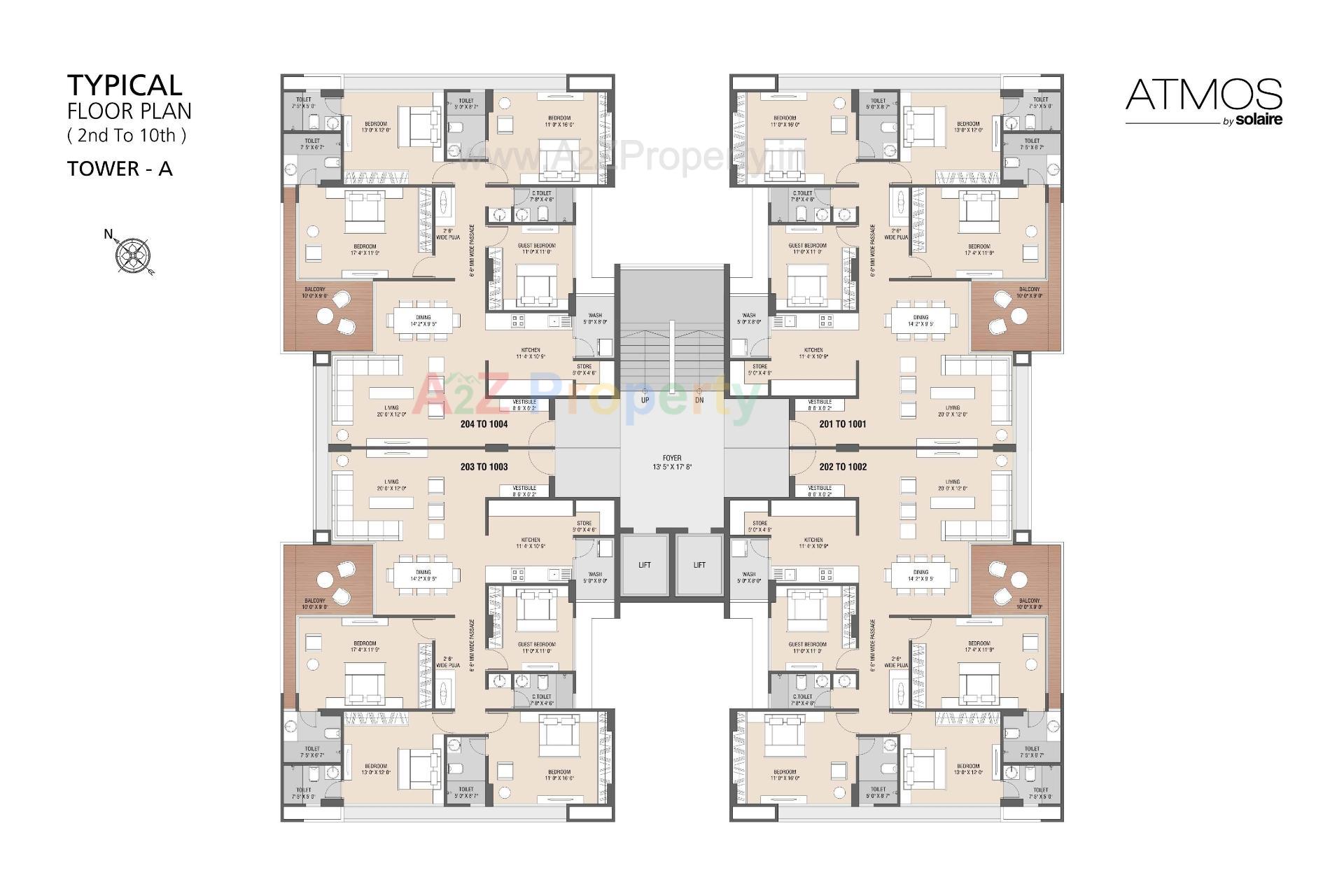 Layout of real estate project Atmos By Solaire located at Sargasan, Gandhinagar, Gujarat