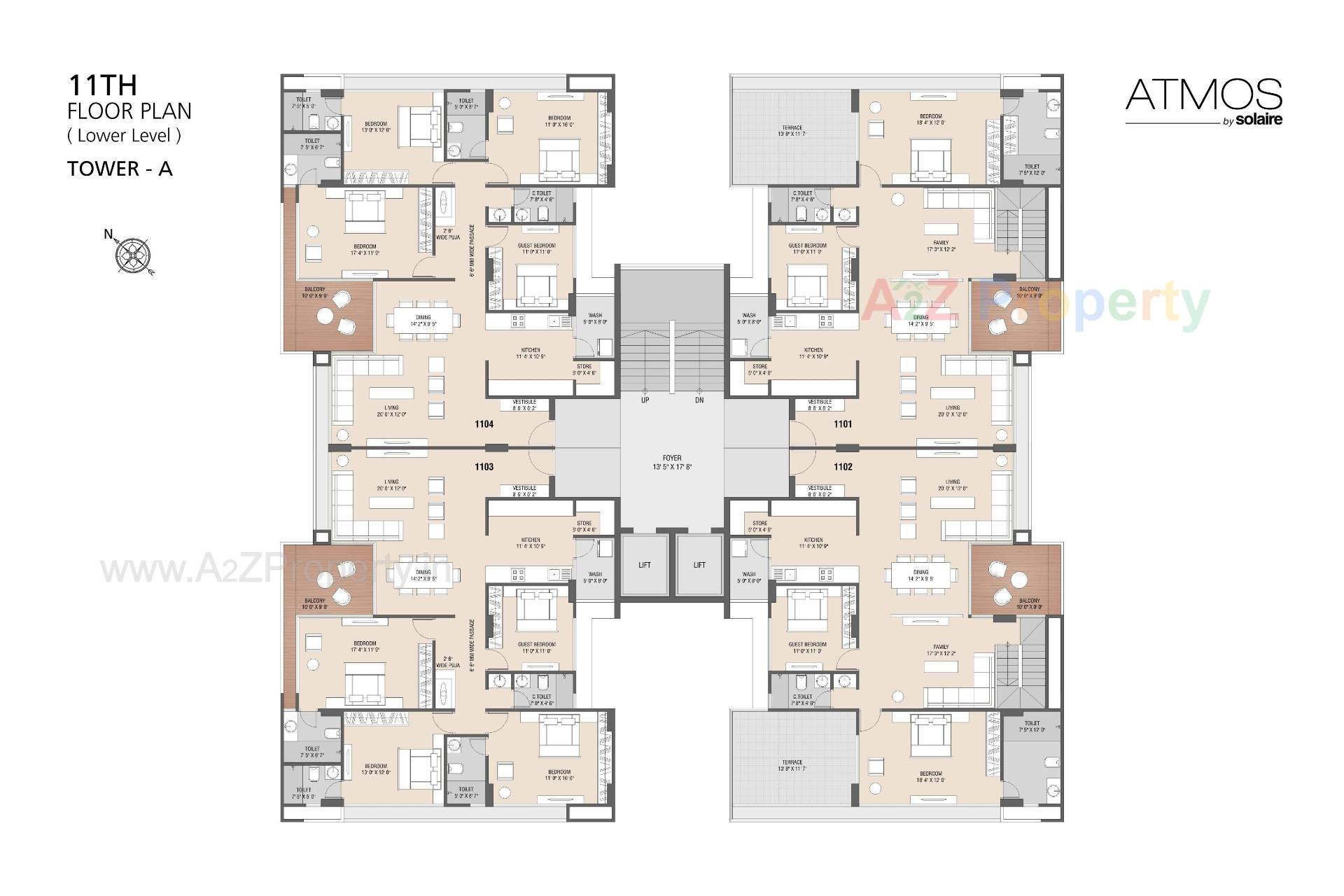 Layout of real estate project Atmos By Solaire located at Sargasan, Gandhinagar, Gujarat