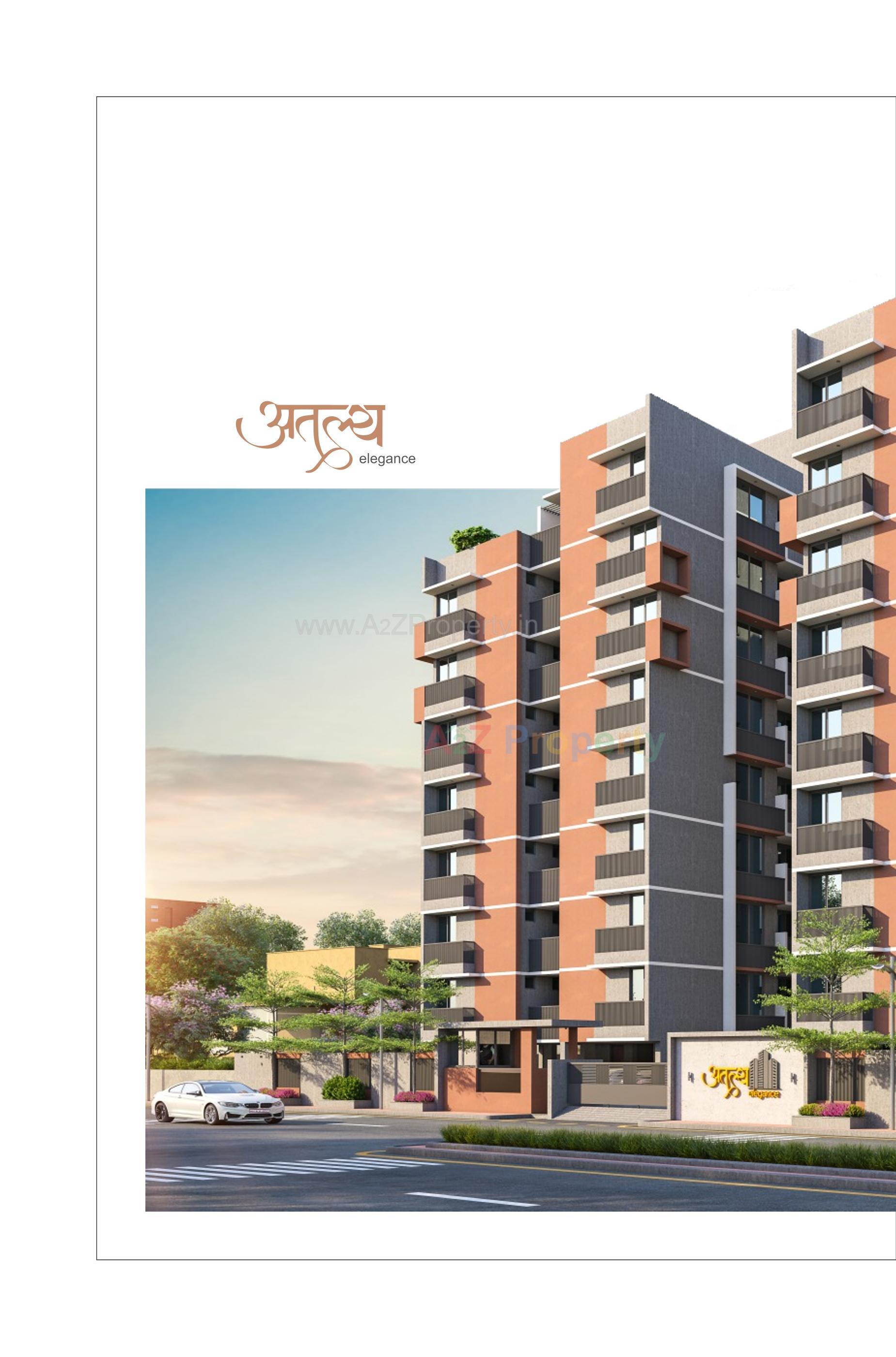 3D Elevation of real estate project Atulya Elegance located at Vavol, Gandhinagar, Gujarat
