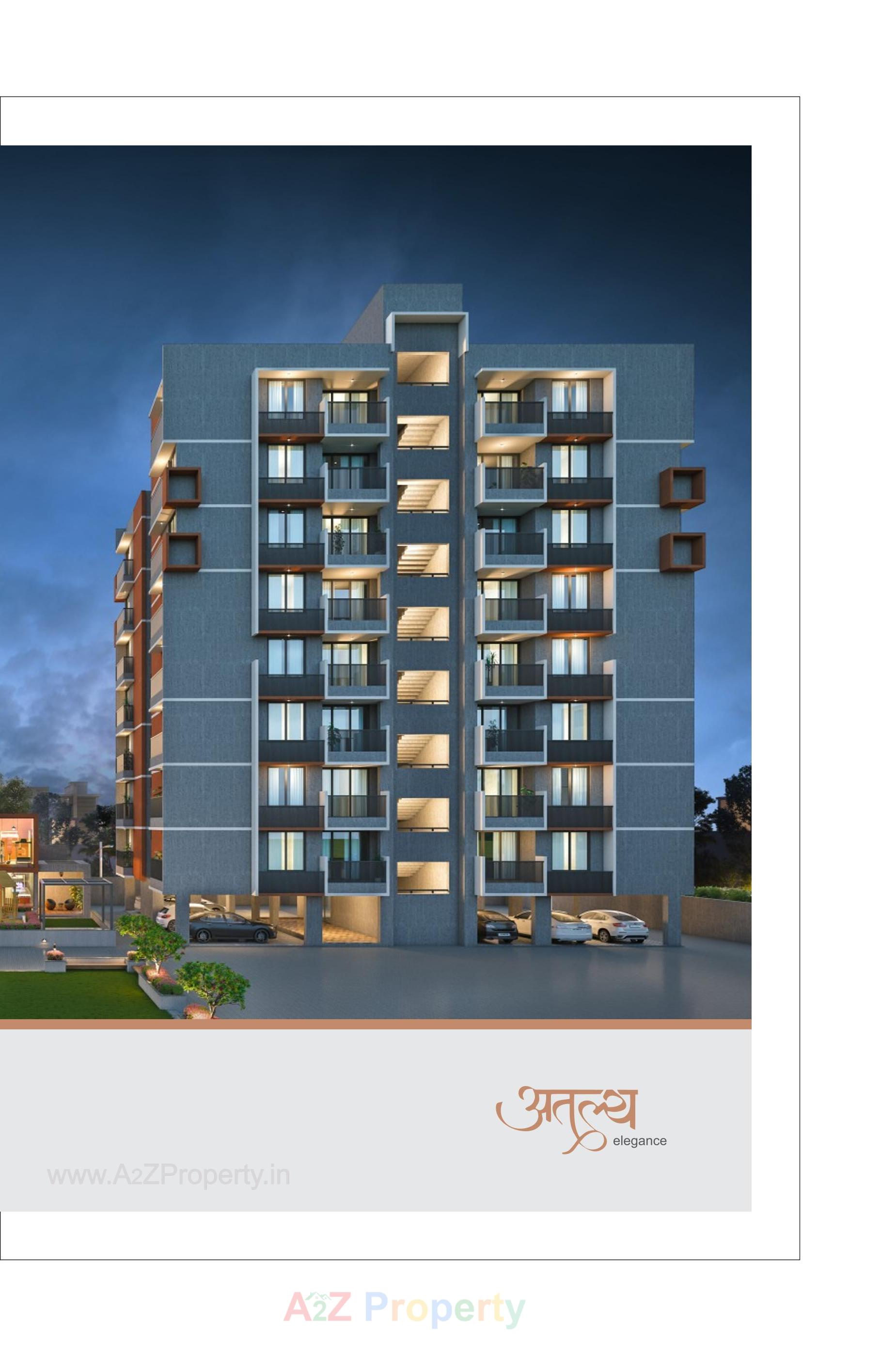 3D Elevation of real estate project Atulya Elegance located at Vavol, Gandhinagar, Gujarat
