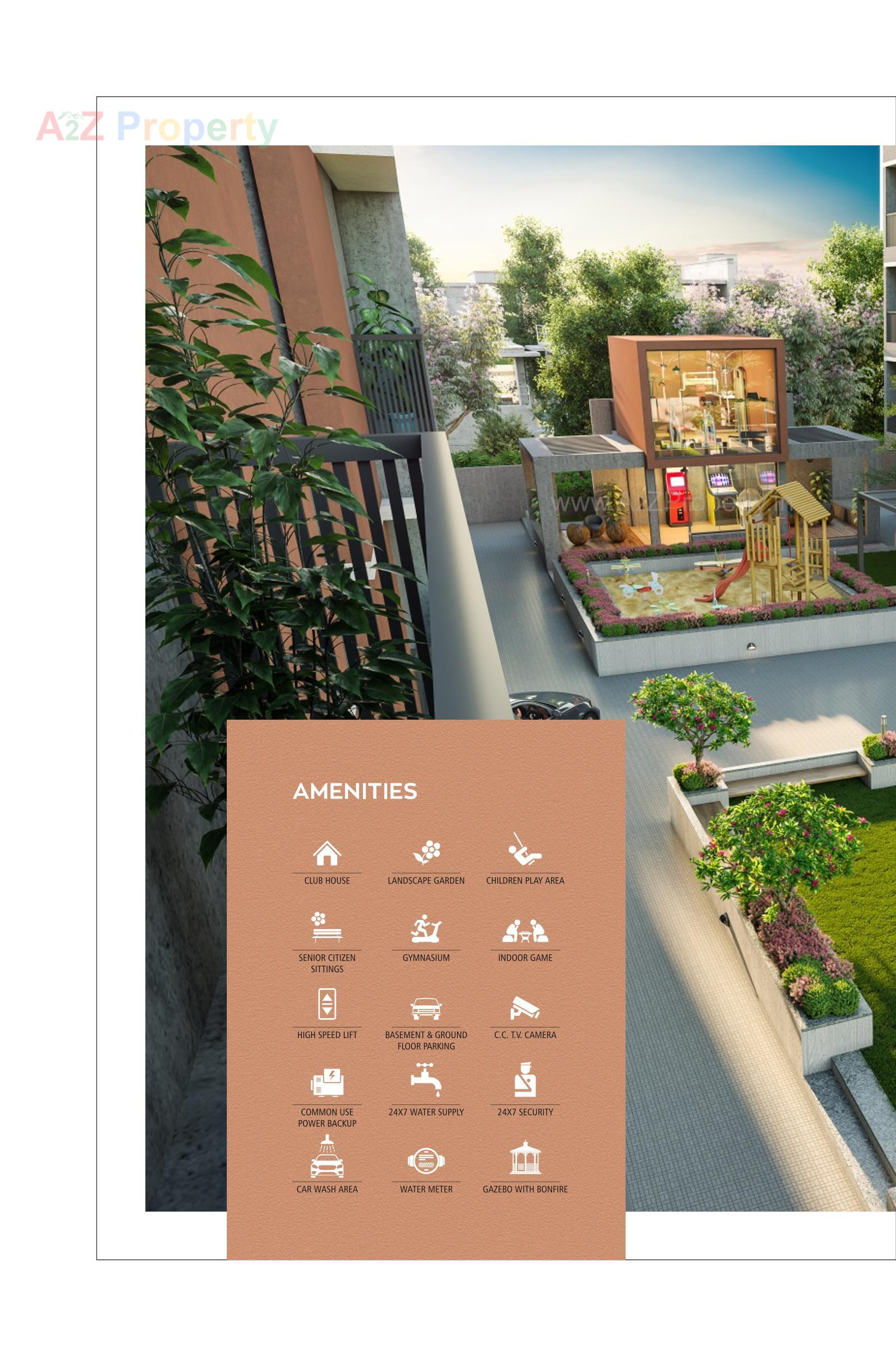 3D Elevation of real estate project Atulya Elegance located at Vavol, Gandhinagar, Gujarat