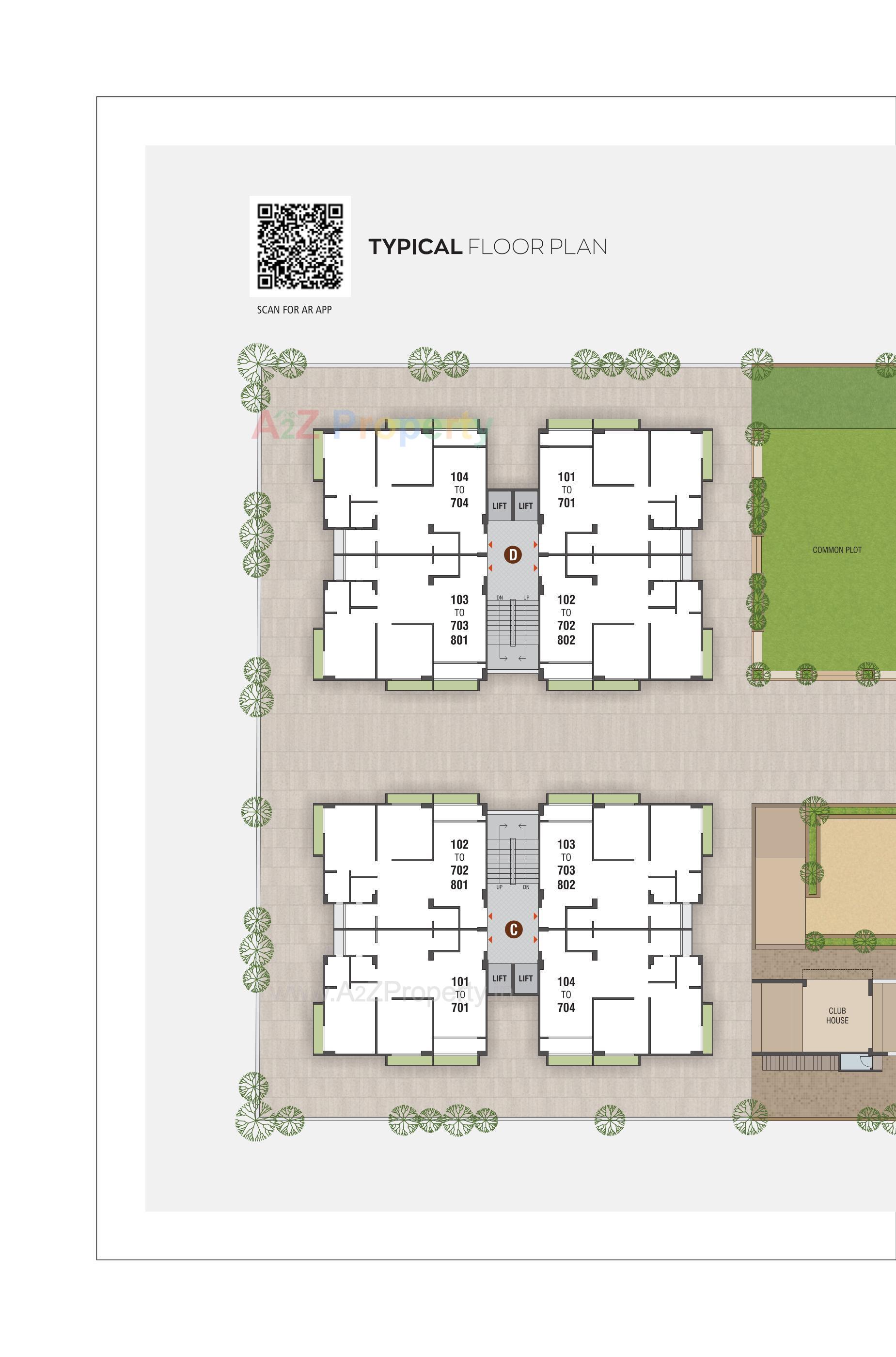 Layout of real estate project Atulya Elegance located at Vavol, Gandhinagar, Gujarat