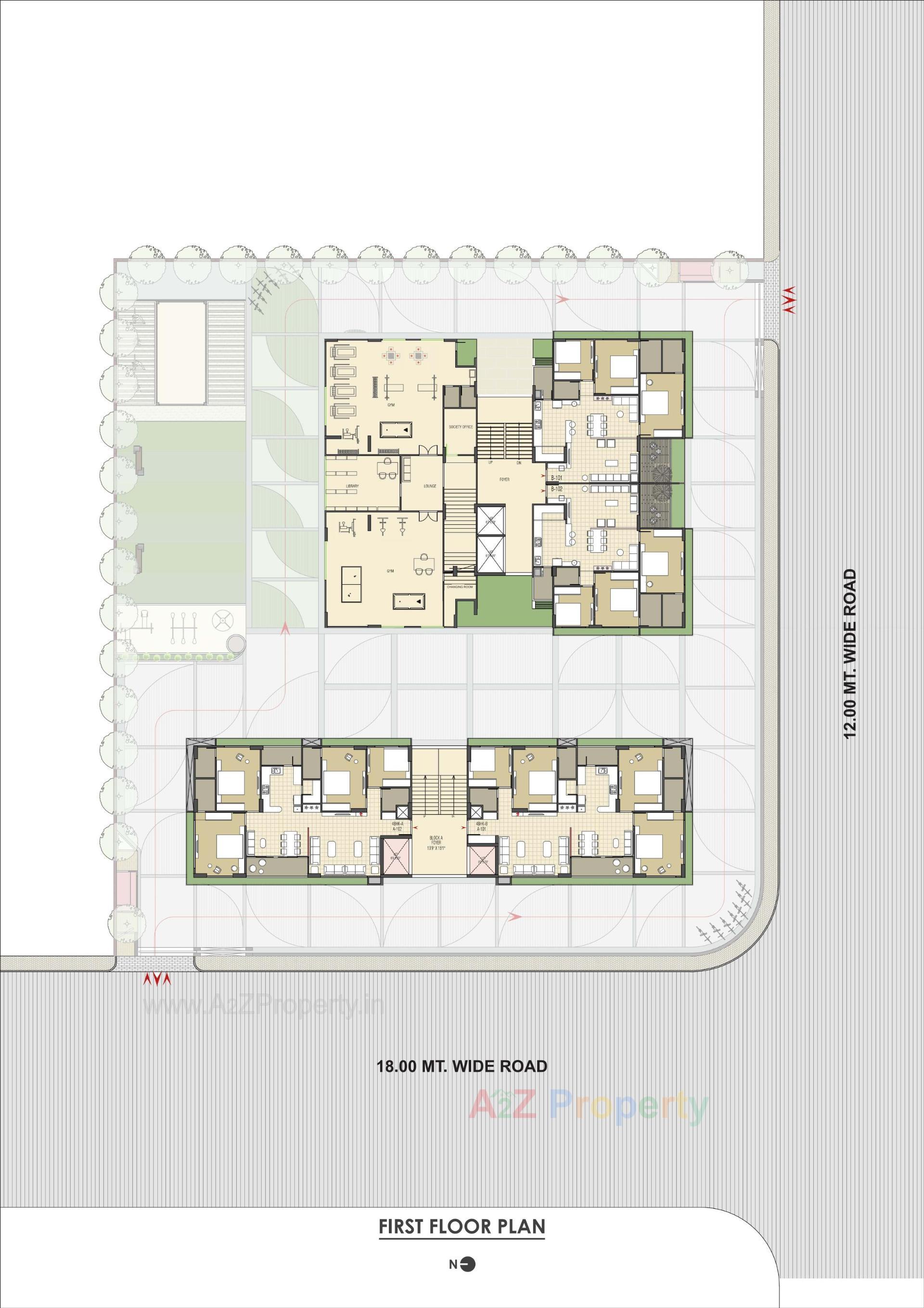 Layout of real estate project Atulyam located at Kudasan, Gandhinagar, Gujarat