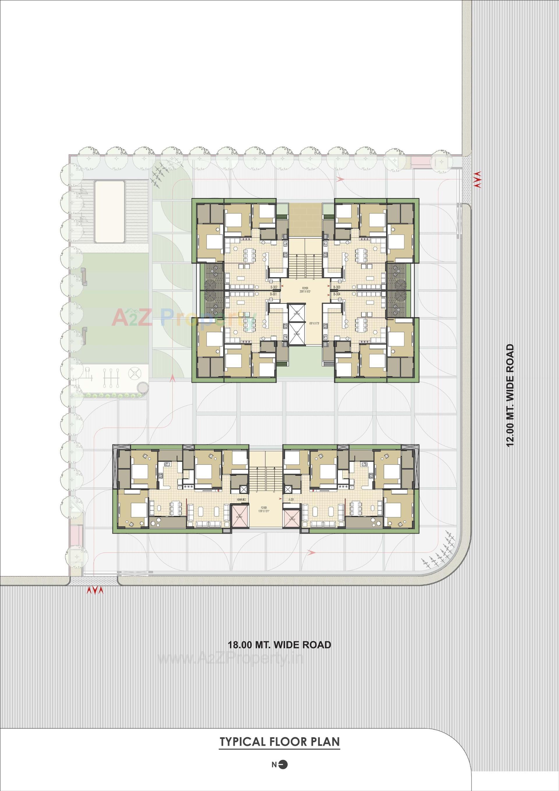 Layout of real estate project Atulyam located at Kudasan, Gandhinagar, Gujarat