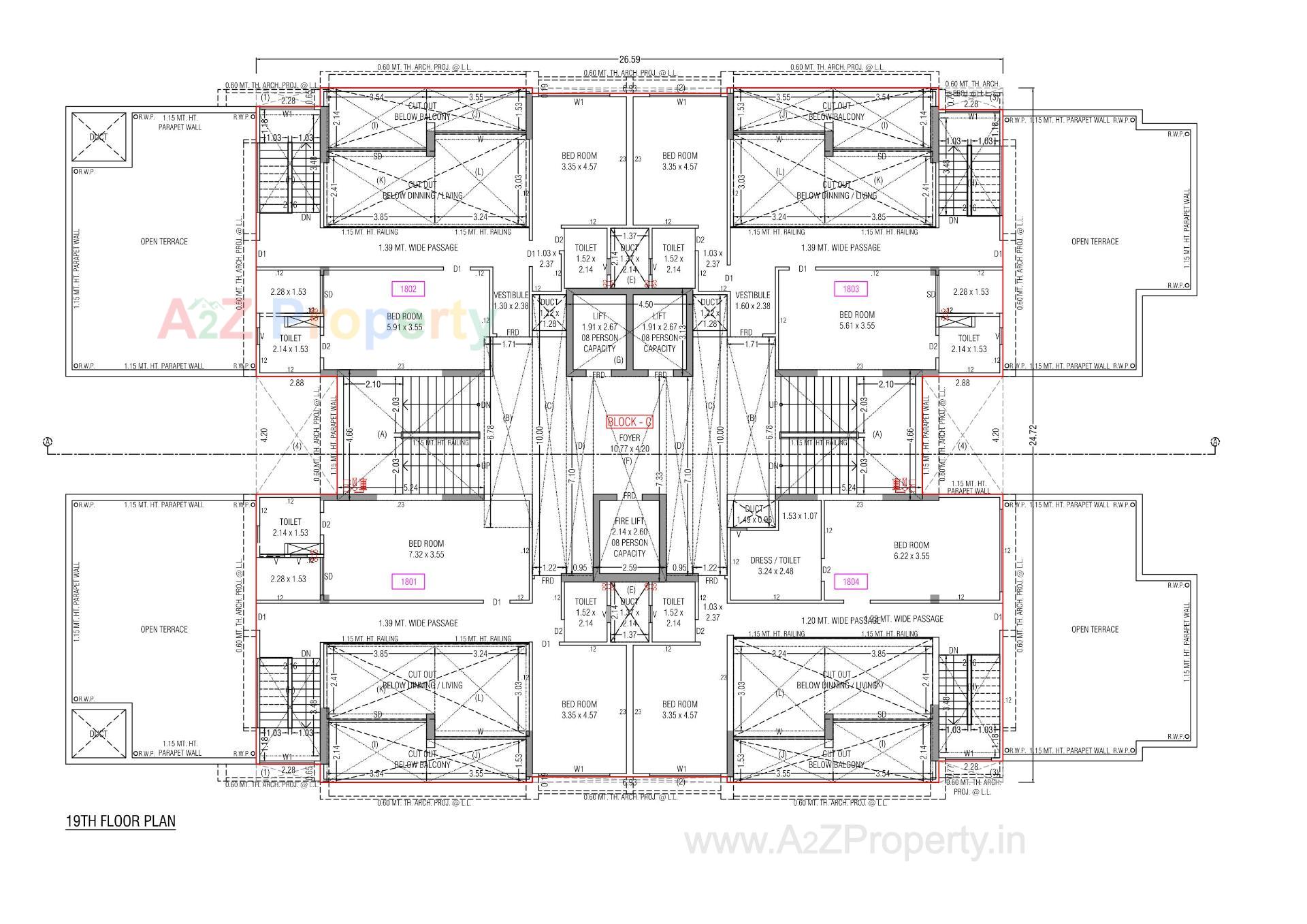 Layout of real estate project Aurelia located at Koba, Gandhinagar, Gujarat