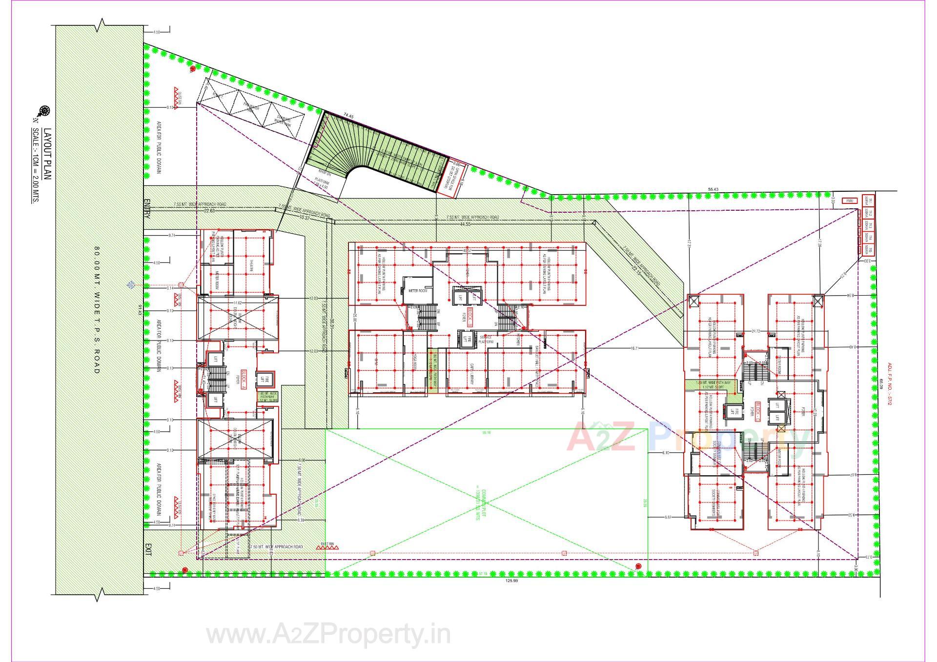 Layout of real estate project Aurelia located at Koba, Gandhinagar, Gujarat