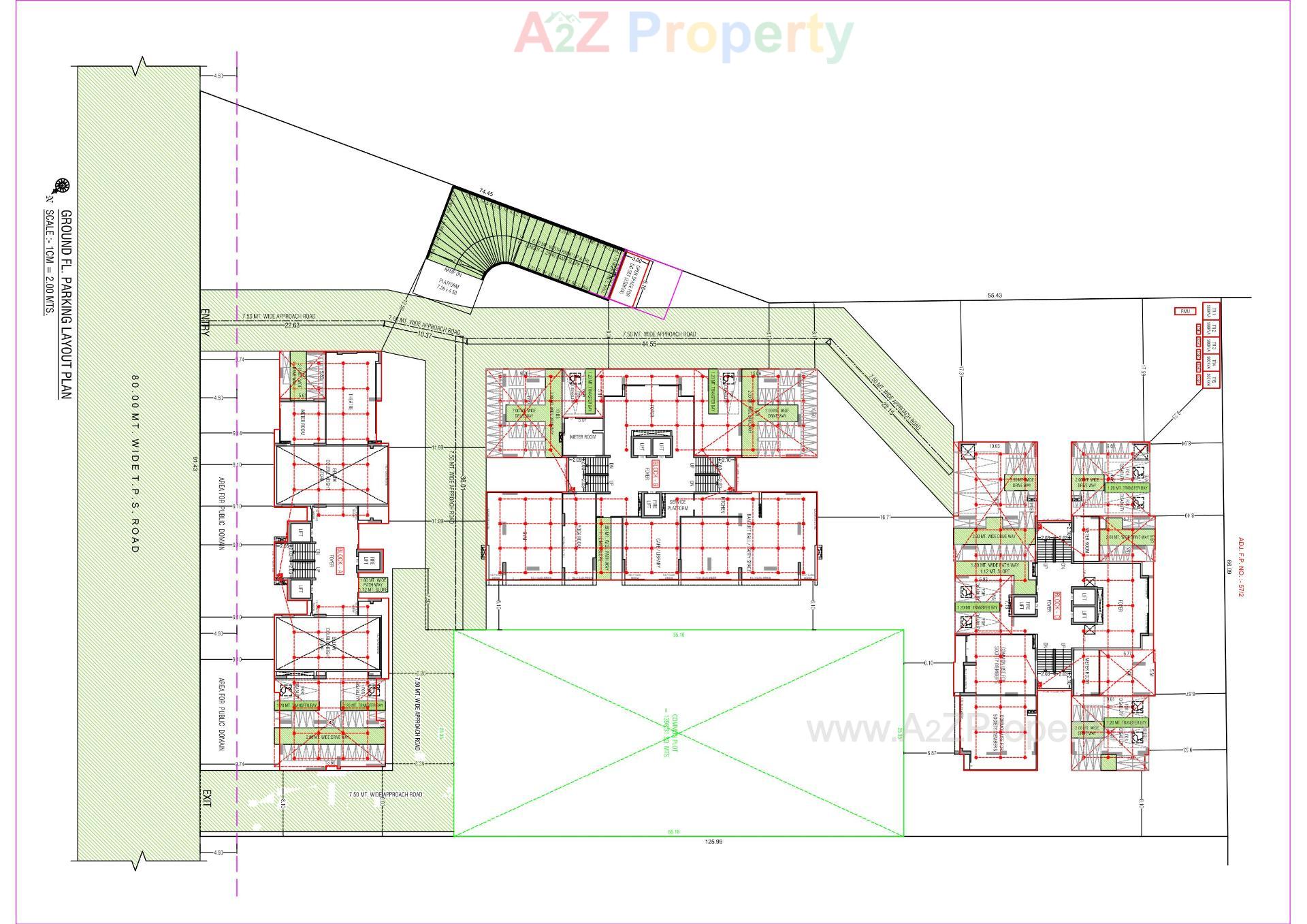 Layout of real estate project Aurelia located at Koba, Gandhinagar, Gujarat