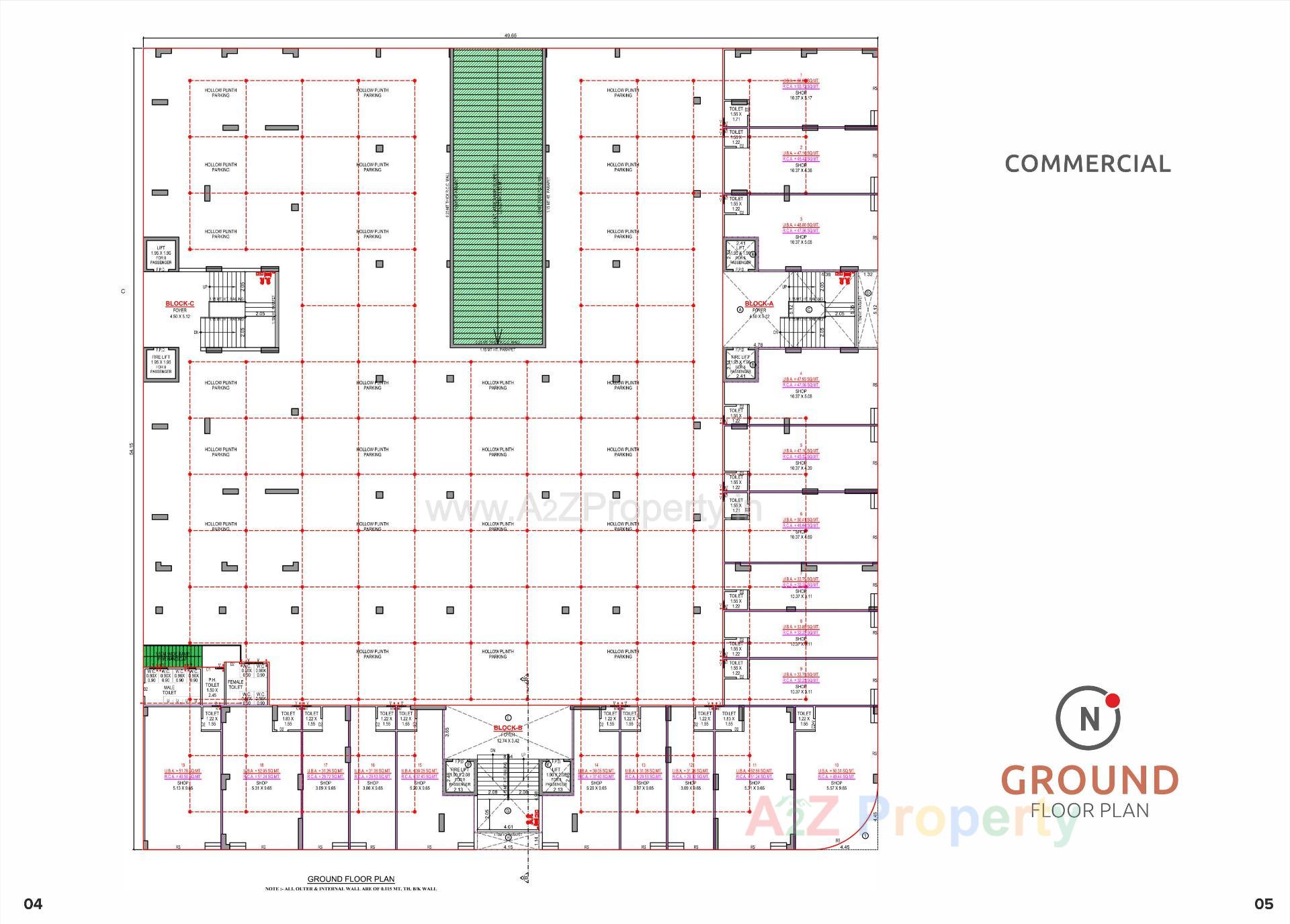 Layout of real estate project Aurika One located at Khoraj, Gandhinagar, Gujarat