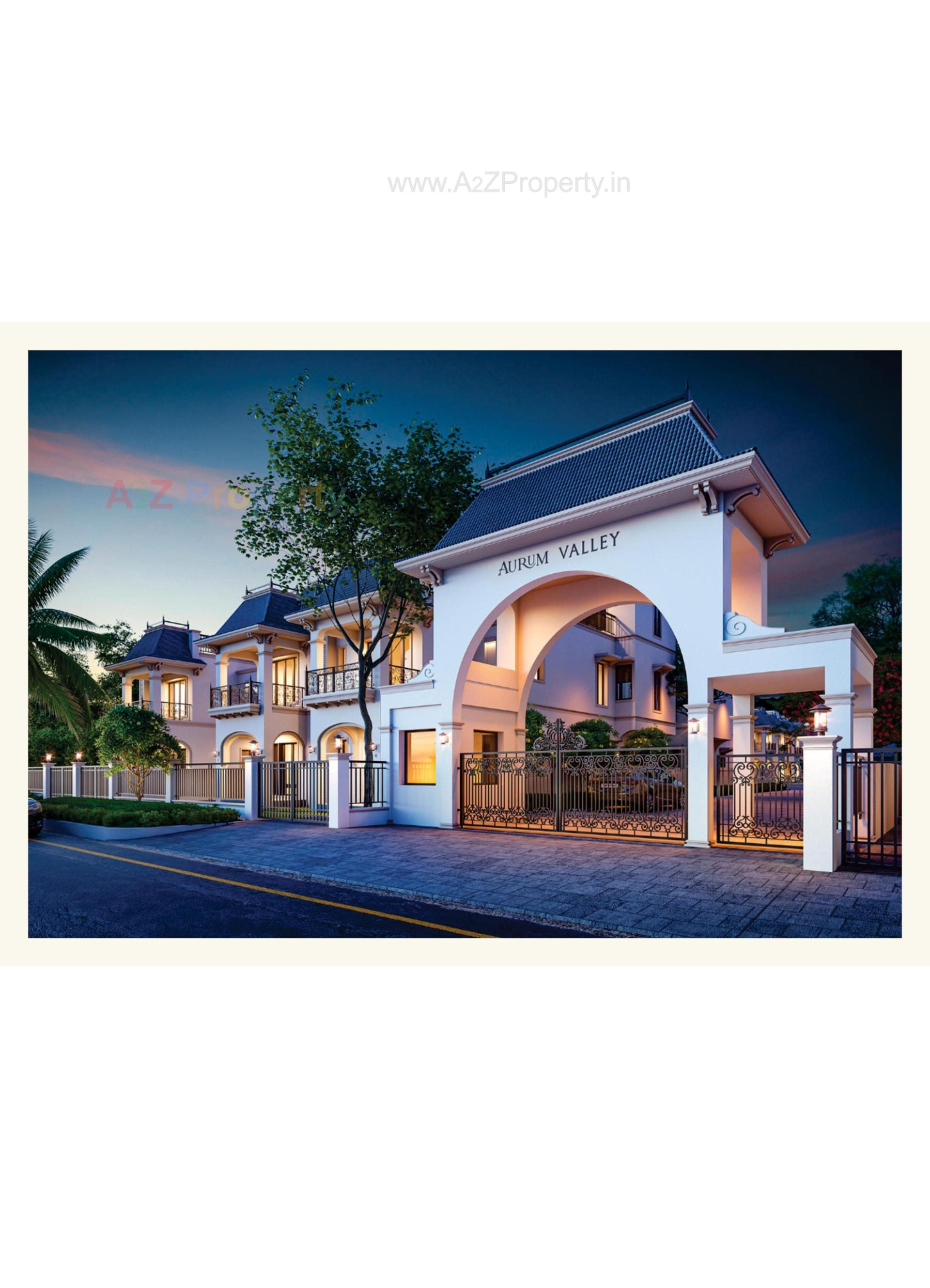 3D Elevation of real estate project Aurum Valley located at Adalaj, Gandhinagar, Gujarat