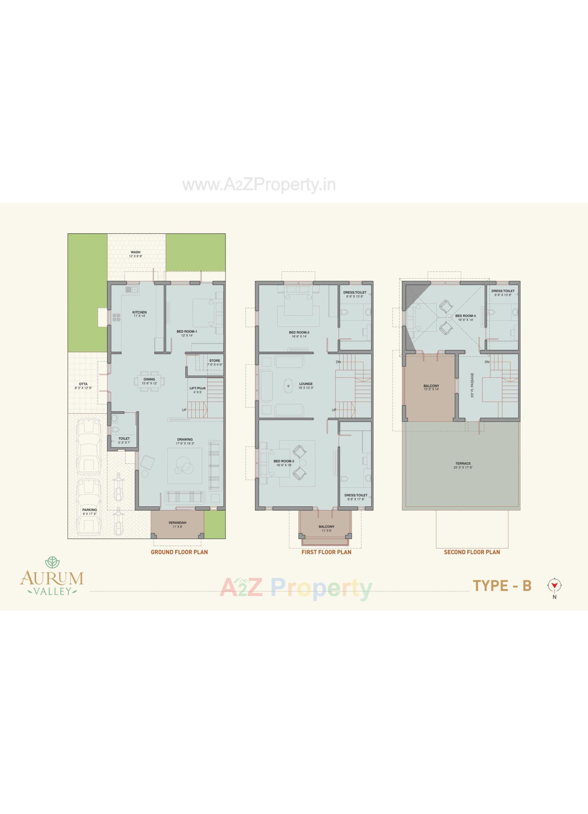 Layout of real estate project Aurum Valley located at Adalaj, Gandhinagar, Gujarat