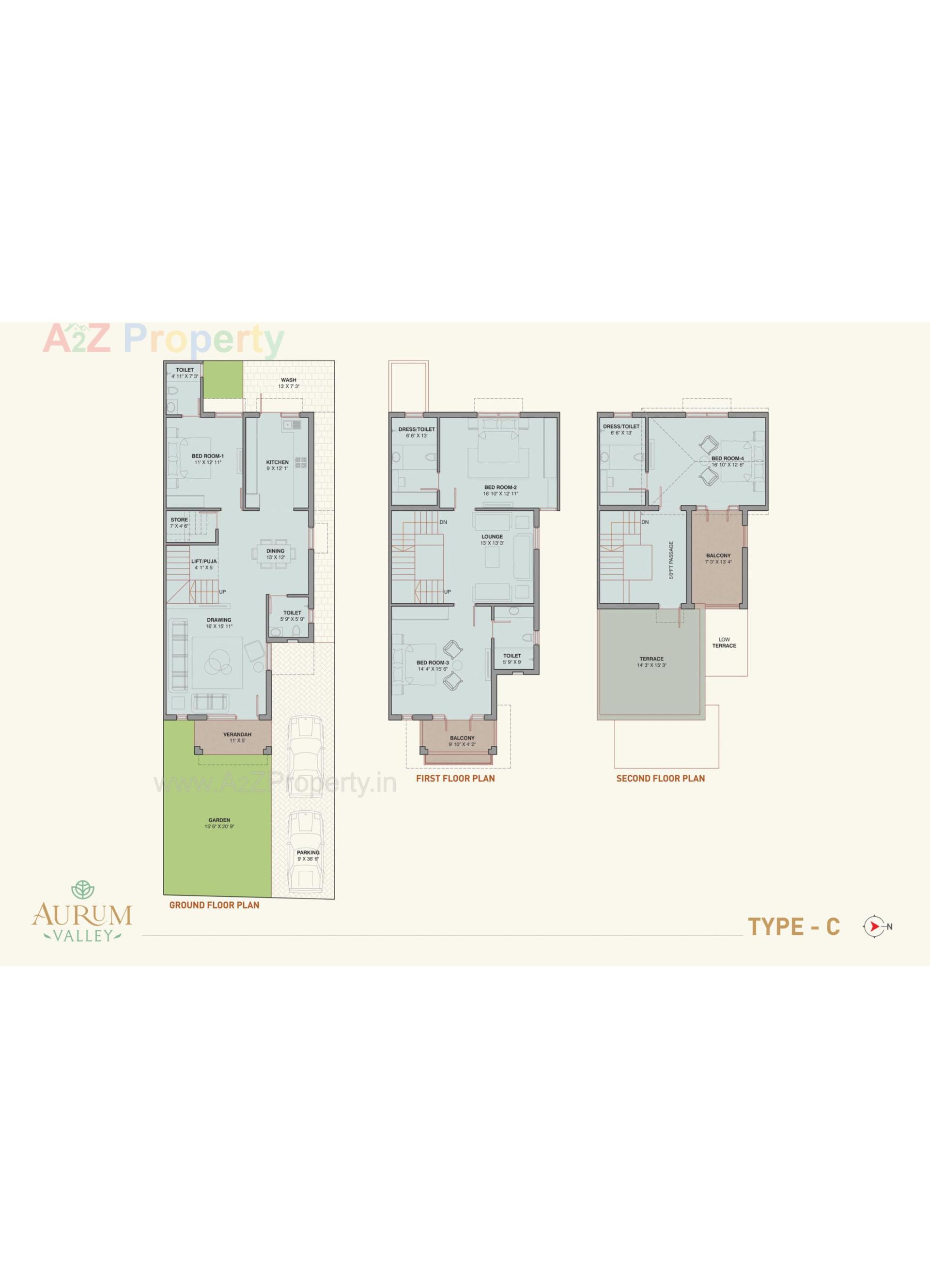 Layout of real estate project Aurum Valley located at Adalaj, Gandhinagar, Gujarat