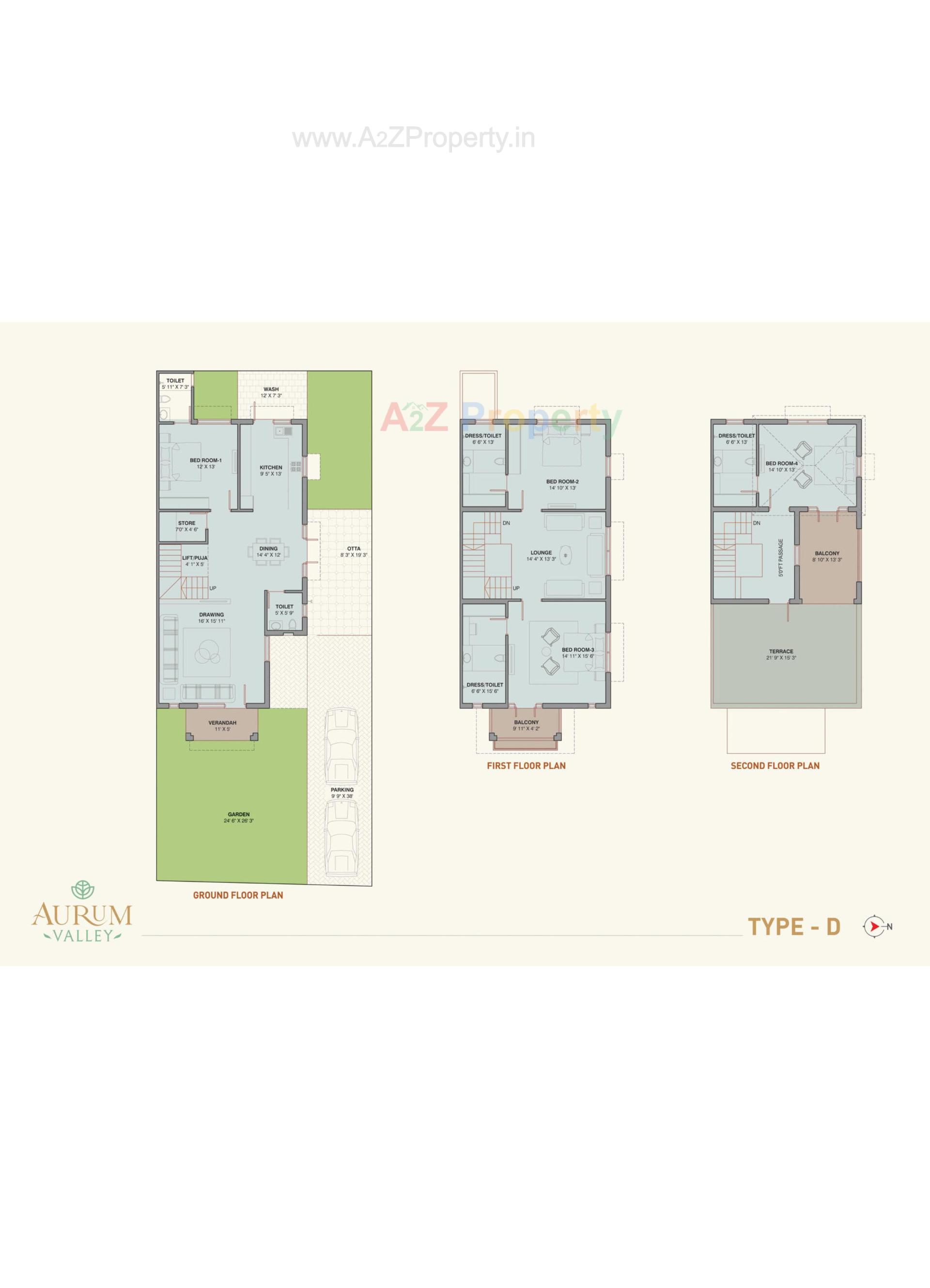 Layout of real estate project Aurum Valley located at Adalaj, Gandhinagar, Gujarat