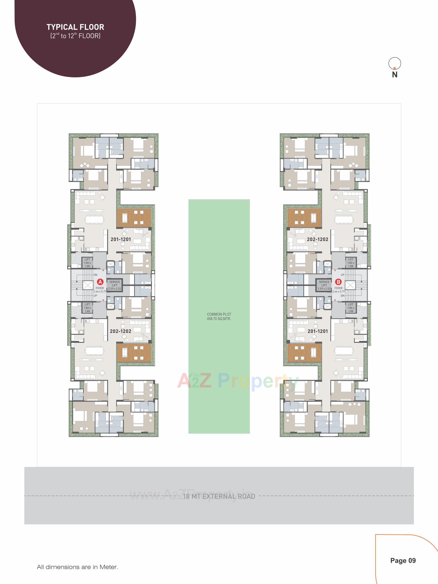 Layout of real estate project Avani Aayam located at Raysan, Gandhinagar, Gujarat