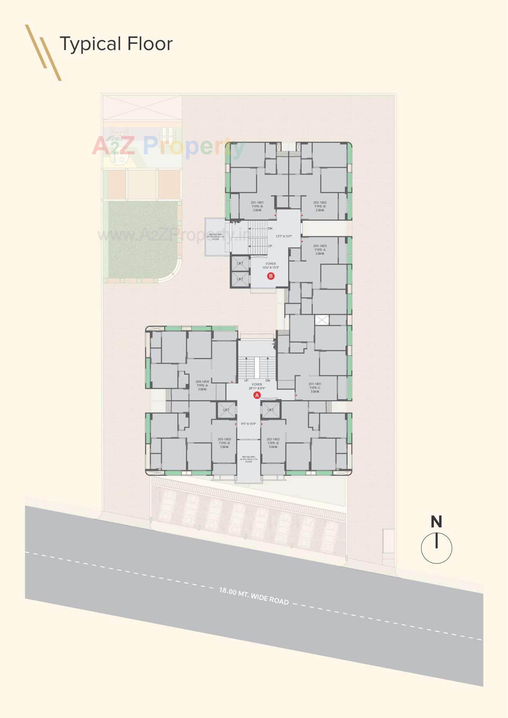 Layout of real estate project Avikam Giriraj located at Zundal, Gandhinagar, Gujarat