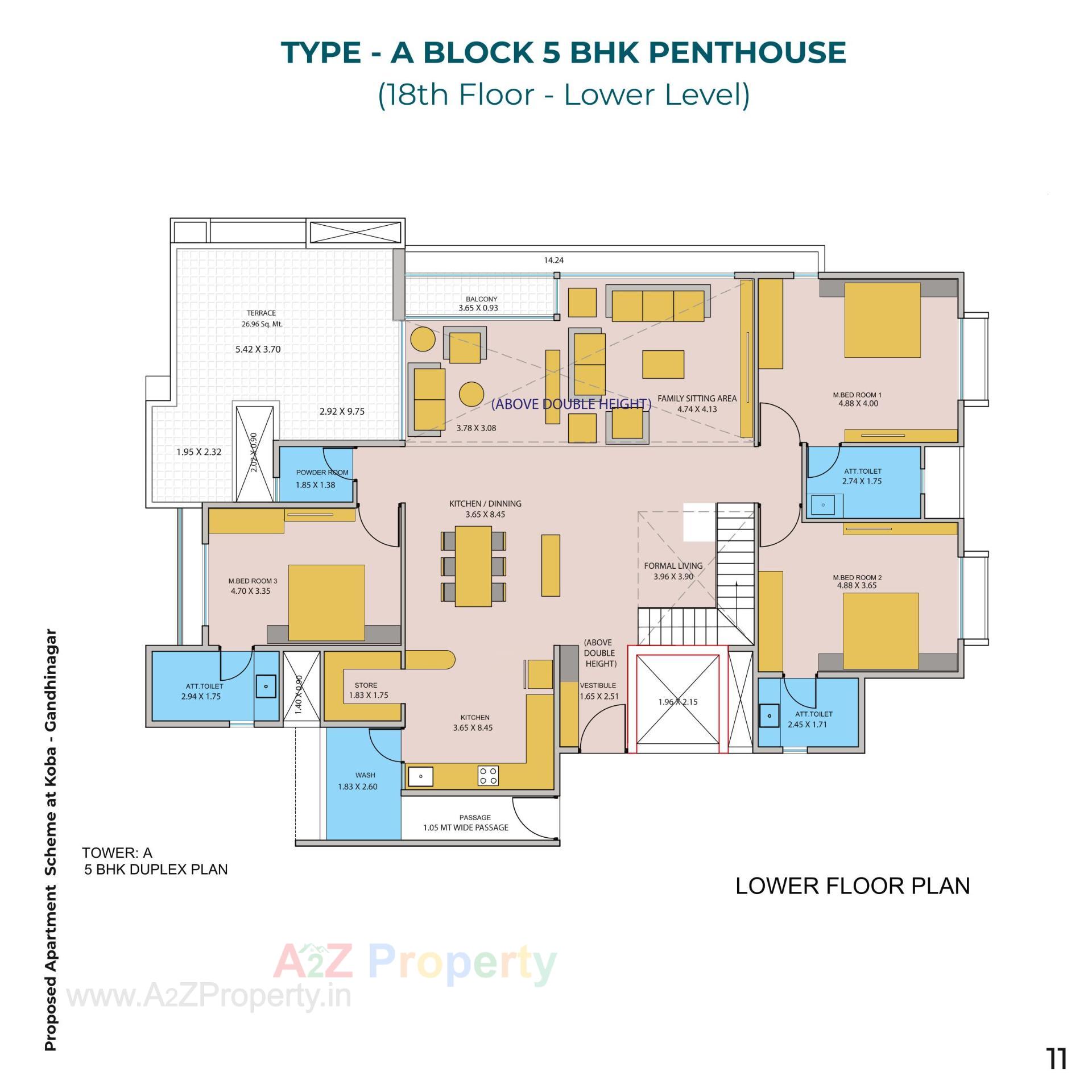 Layout of real estate project Avyanna located at Koba, Gandhinagar, Gujarat