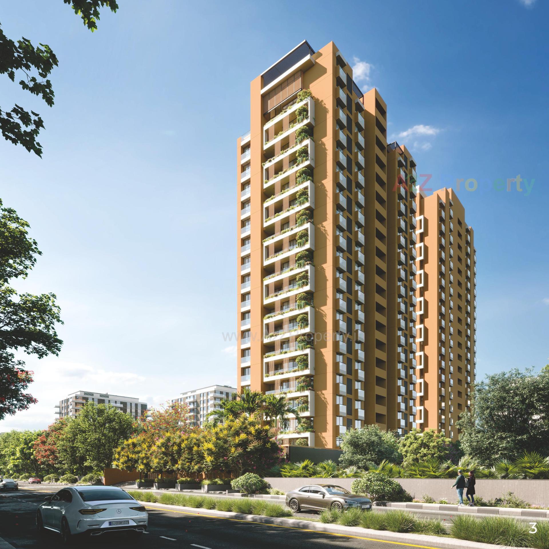 3D Elevation of real estate project Avyanna located at Koba, Gandhinagar, Gujarat