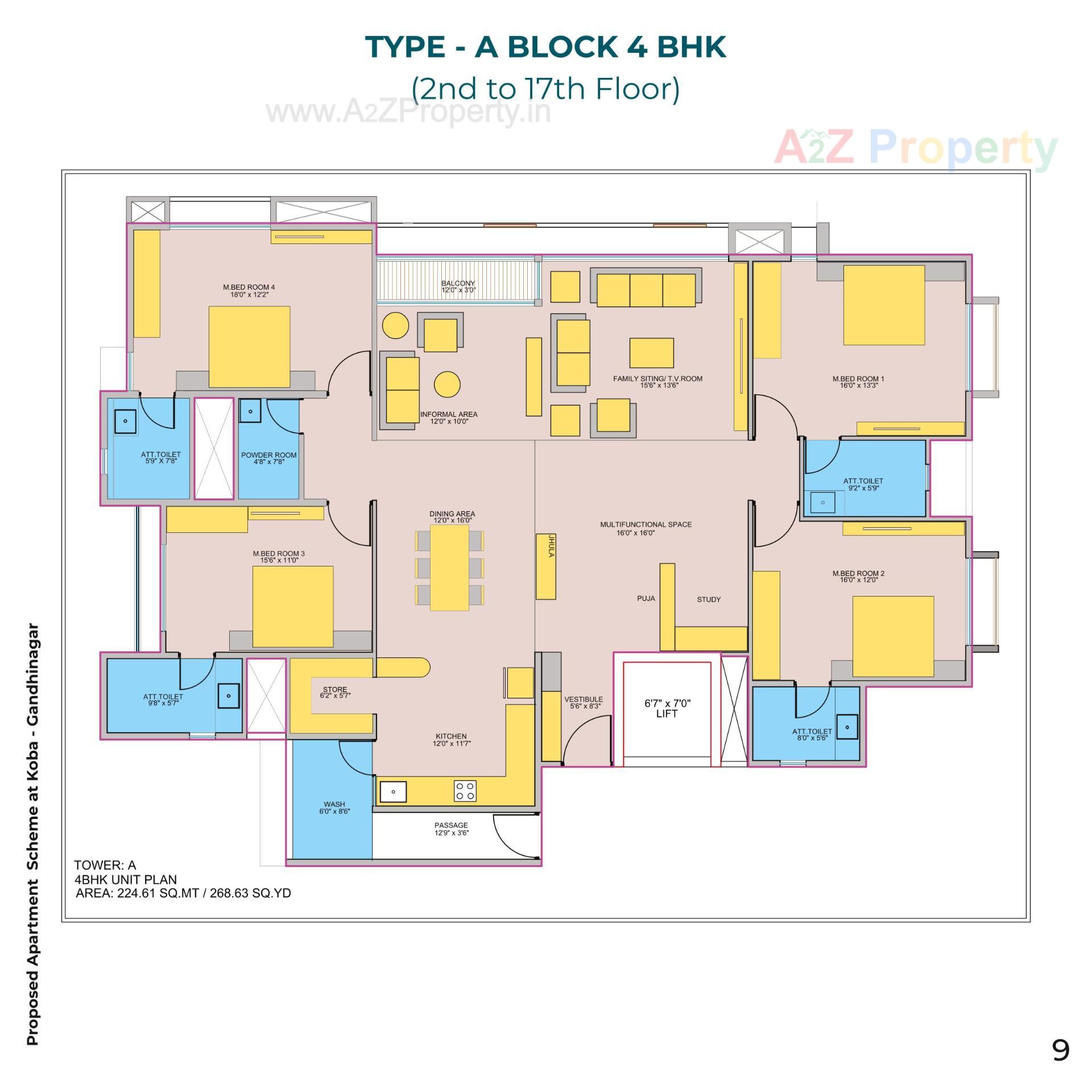 Layout of real estate project Avyanna located at Koba, Gandhinagar, Gujarat