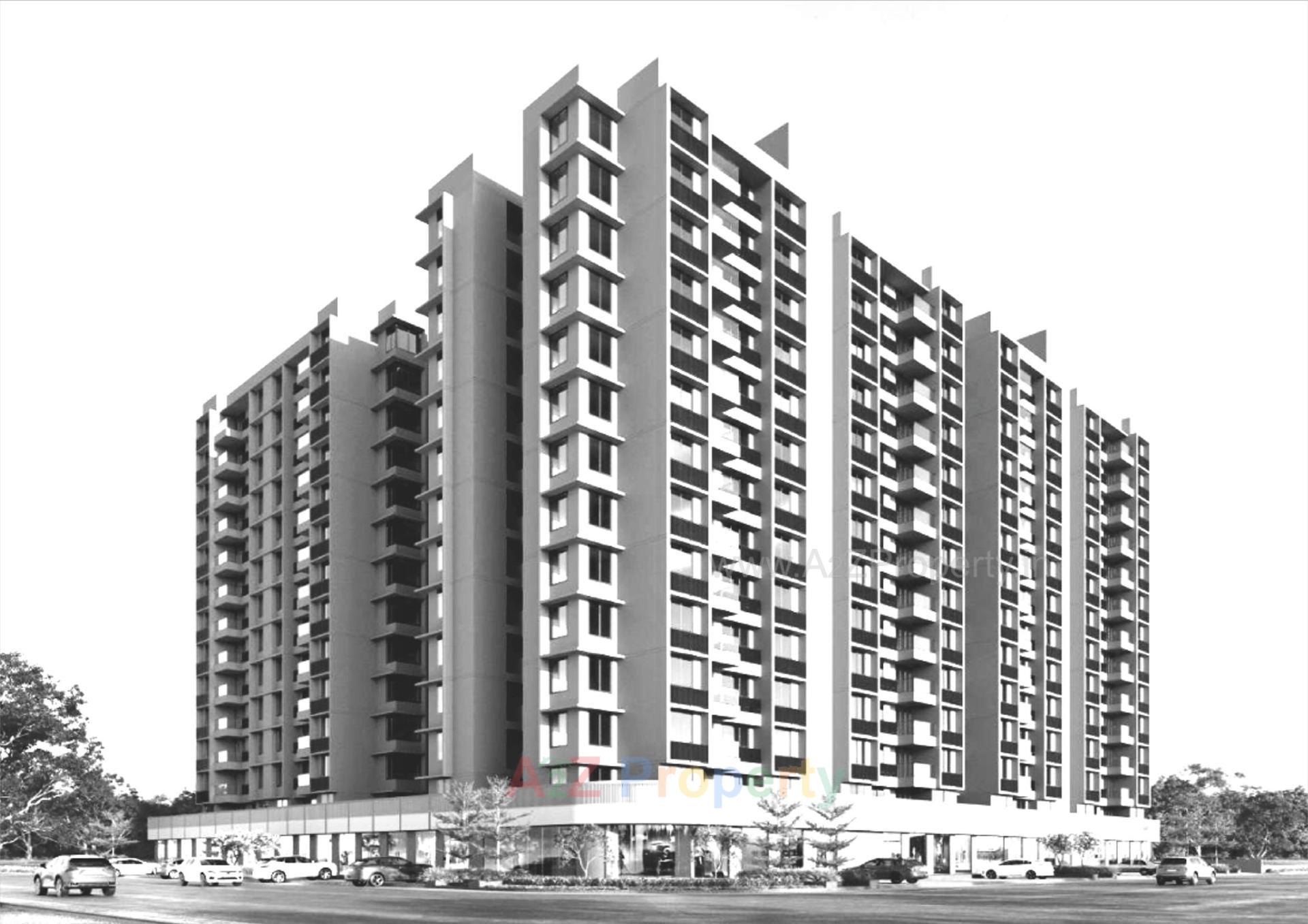 3D Elevation of real estate project Ayunam Greens located at Kudasan, Gandhinagar, Gujarat