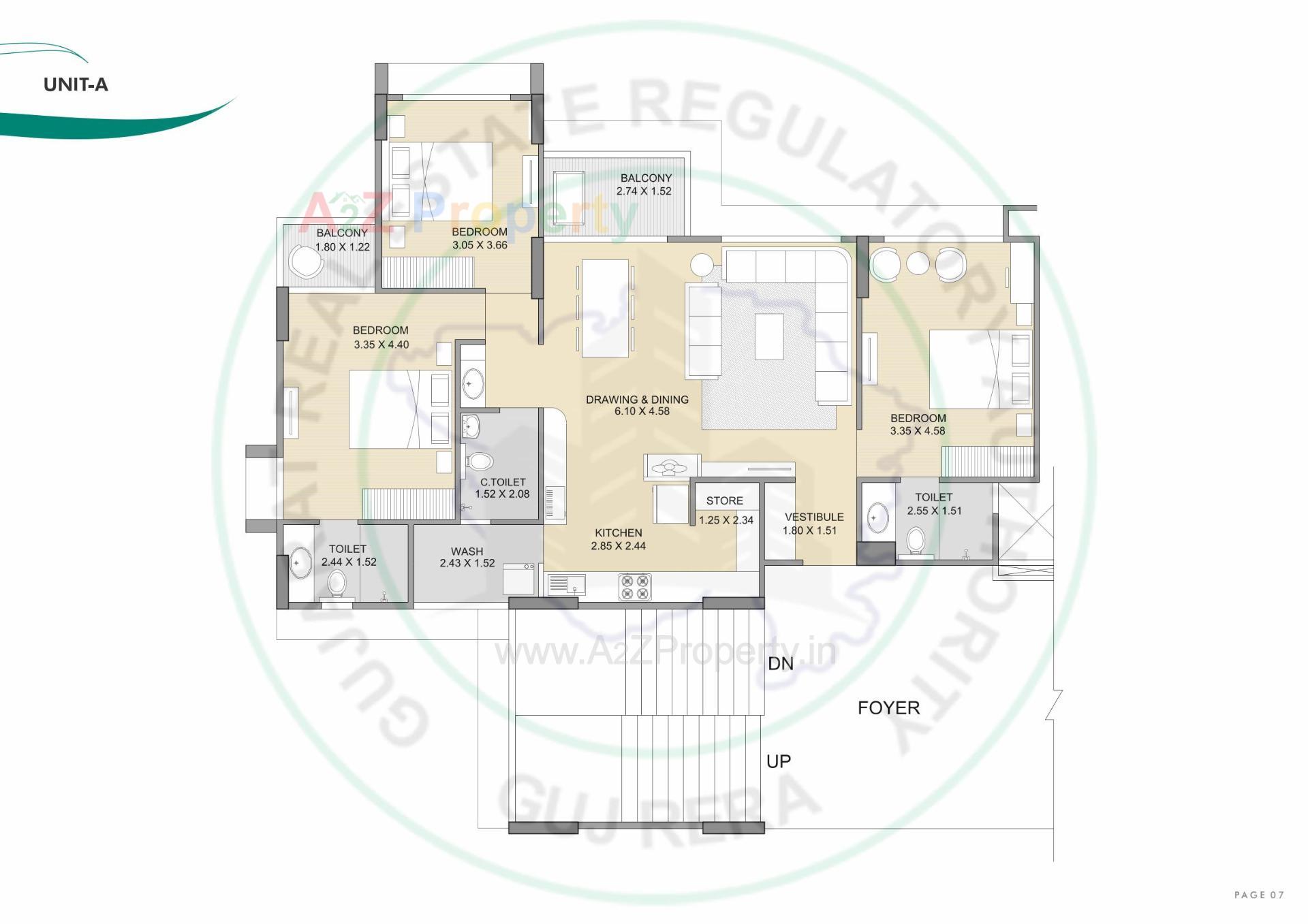 Layout of real estate project Ayunam Sarita located at Randesan, Gandhinagar, Gujarat