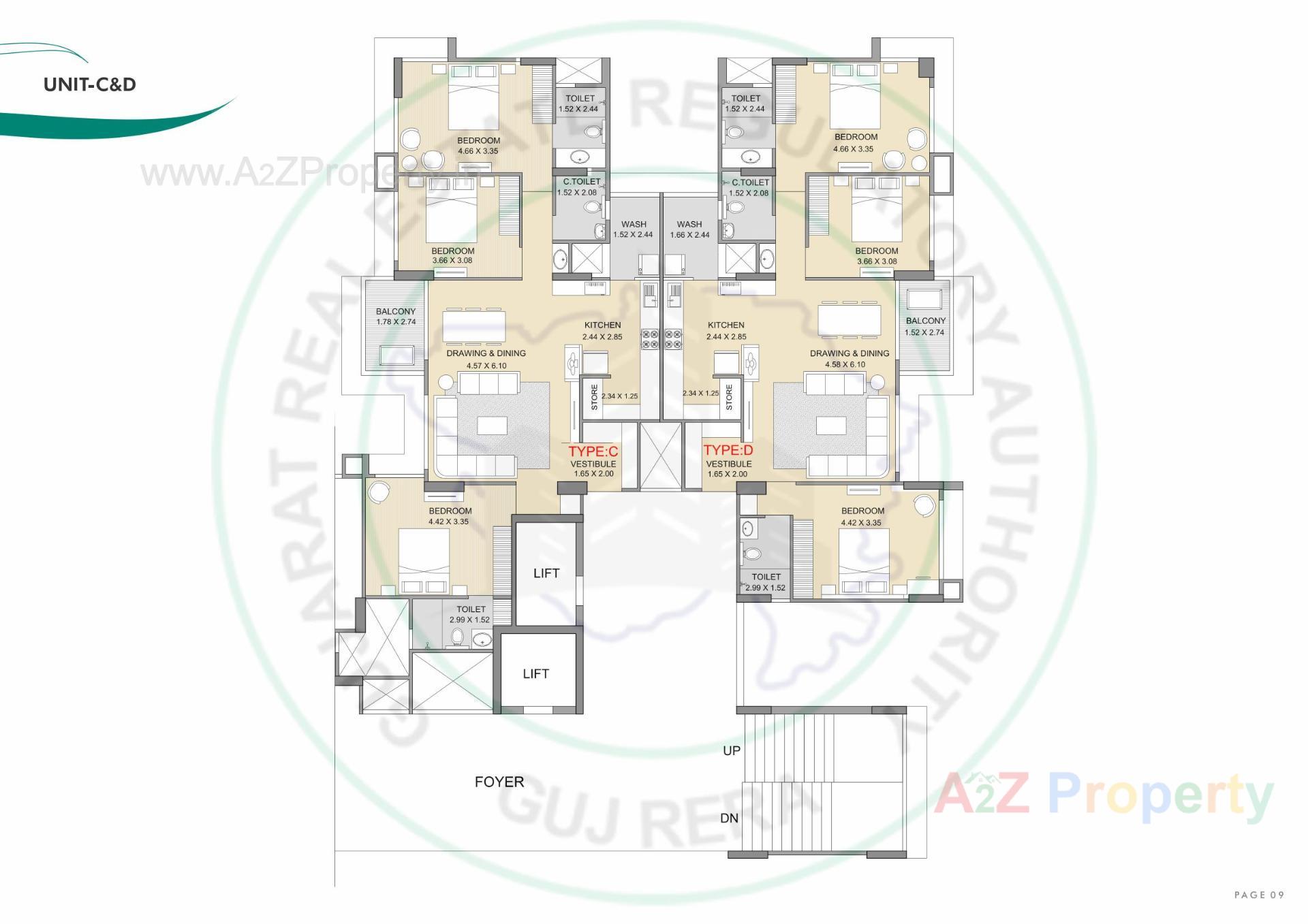 Layout of real estate project Ayunam Sarita located at Randesan, Gandhinagar, Gujarat