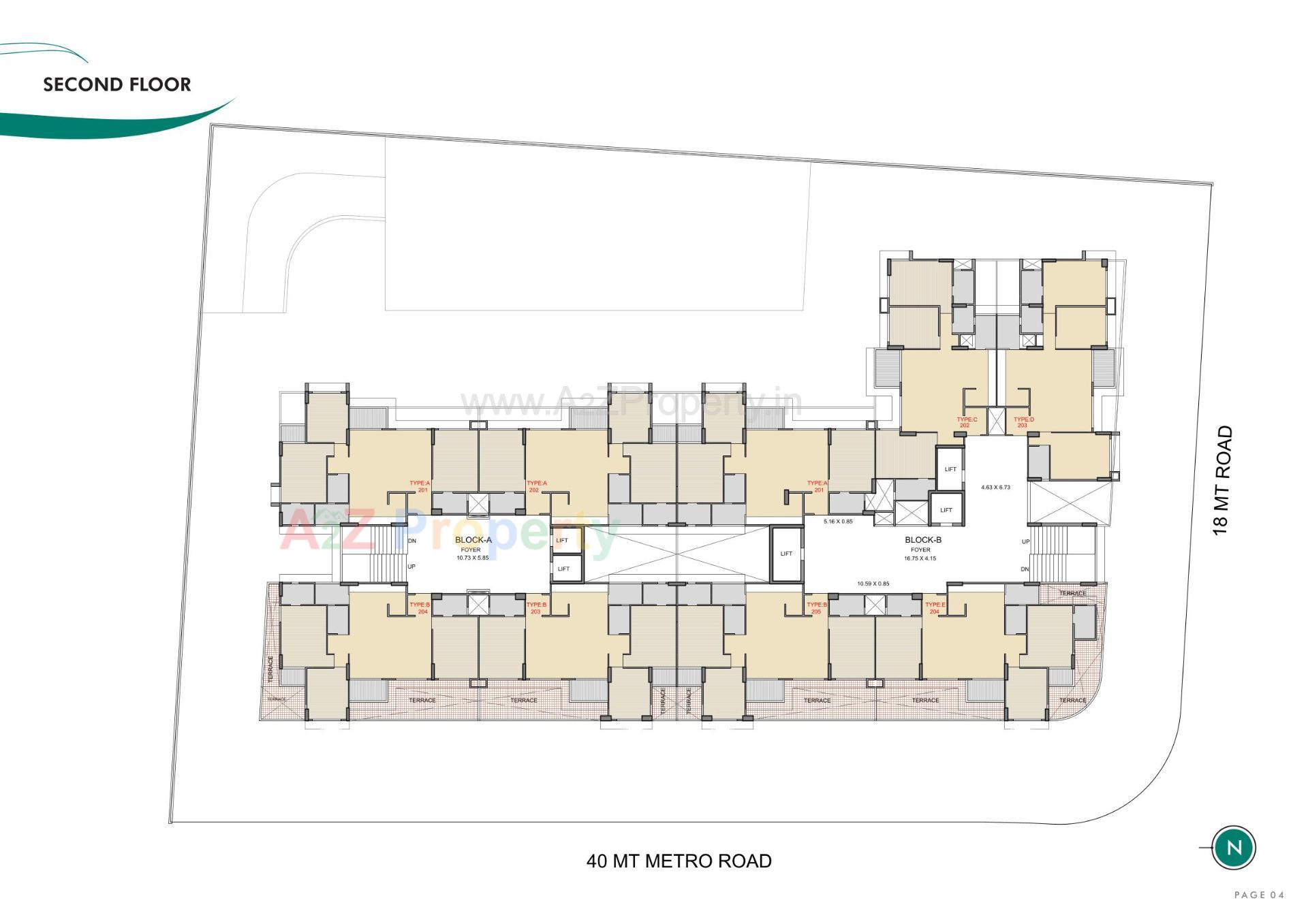 Layout of real estate project Ayunam Sarita located at Randesan, Gandhinagar, Gujarat