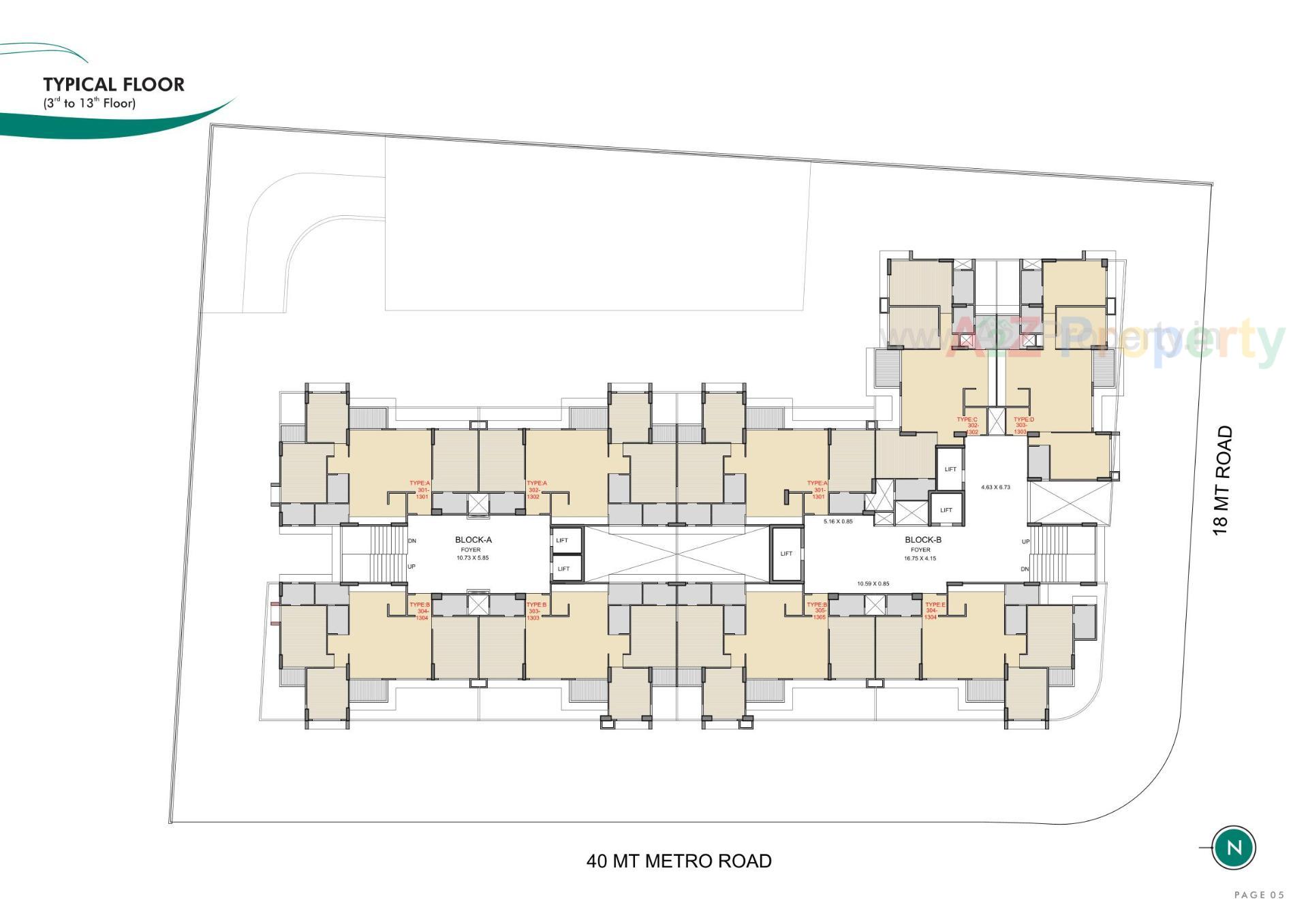 Layout of real estate project Ayunam Sarita located at Randesan, Gandhinagar, Gujarat