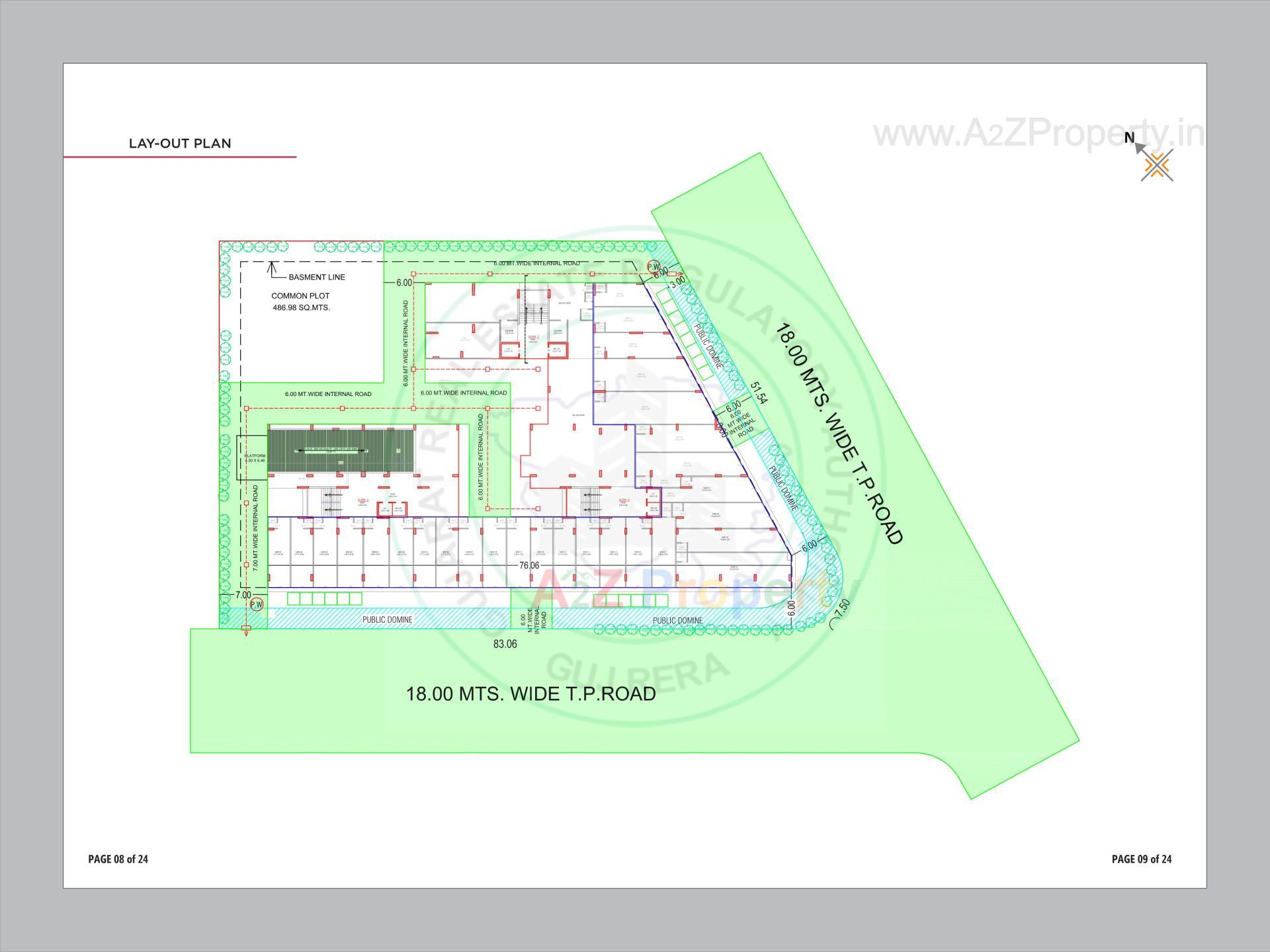 Layout of real estate project Azalea located at Vavol, Gandhinagar, Gujarat