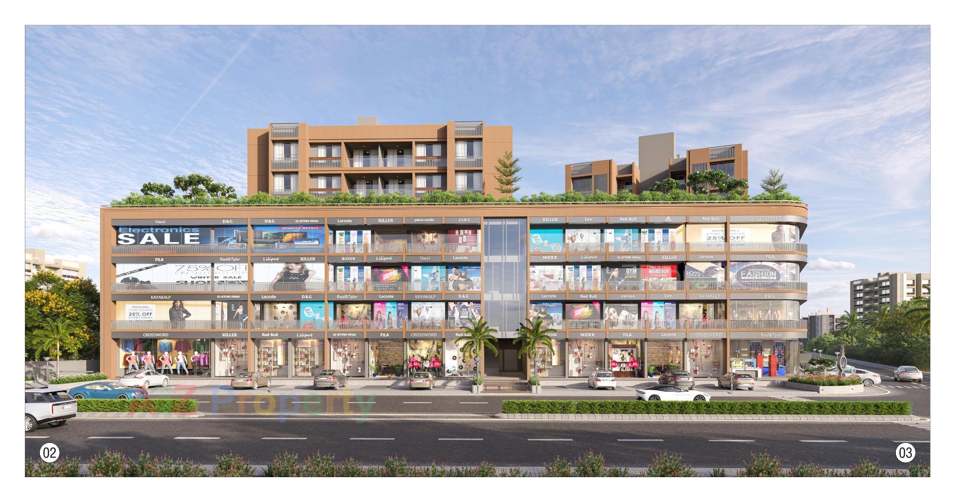 3D Elevation of real estate project Balmukund Pride located at Dahegam, Gandhinagar, Gujarat