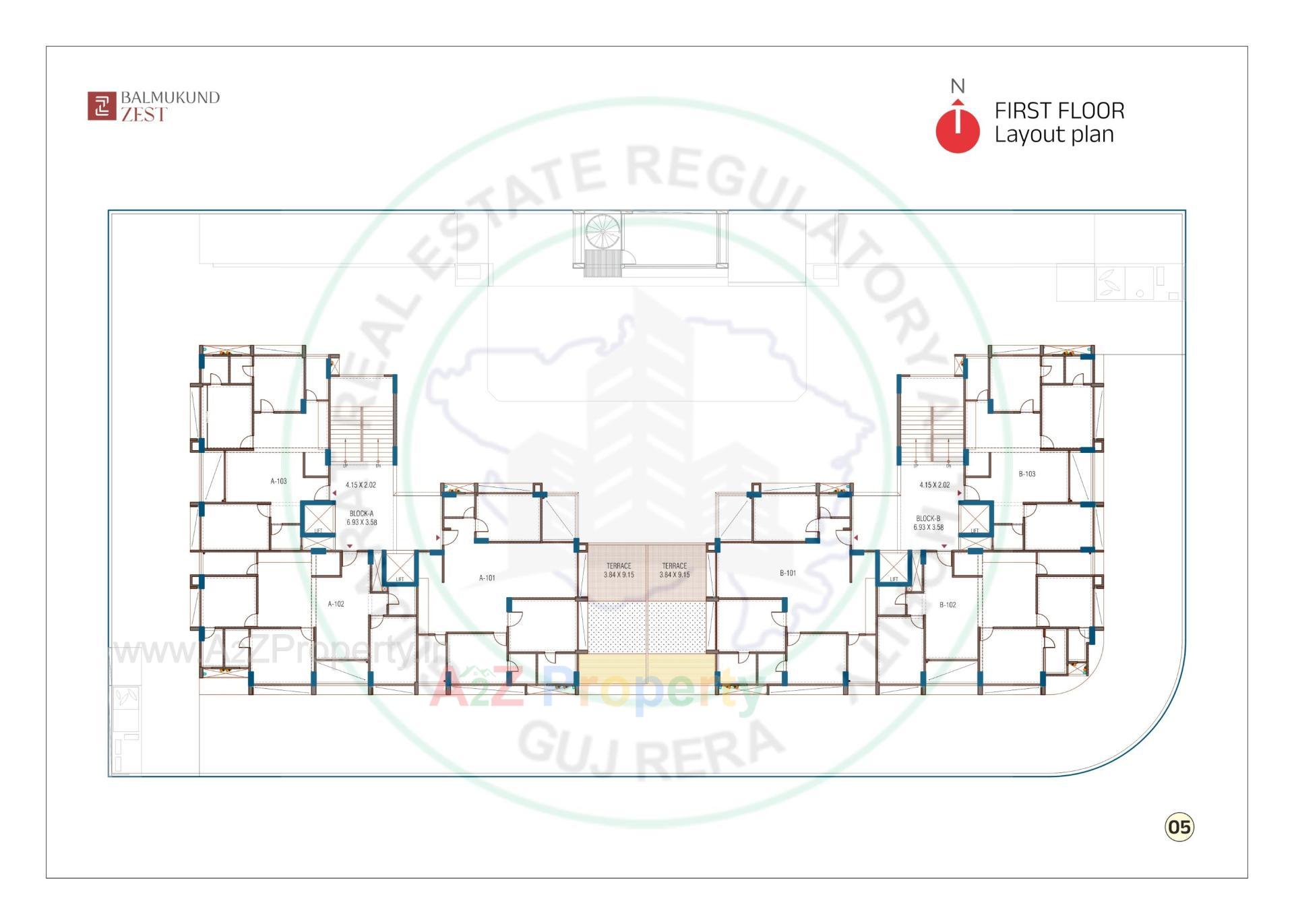 Layout of real estate project Balmukund Zest located at Randesan, Gandhinagar, Gujarat