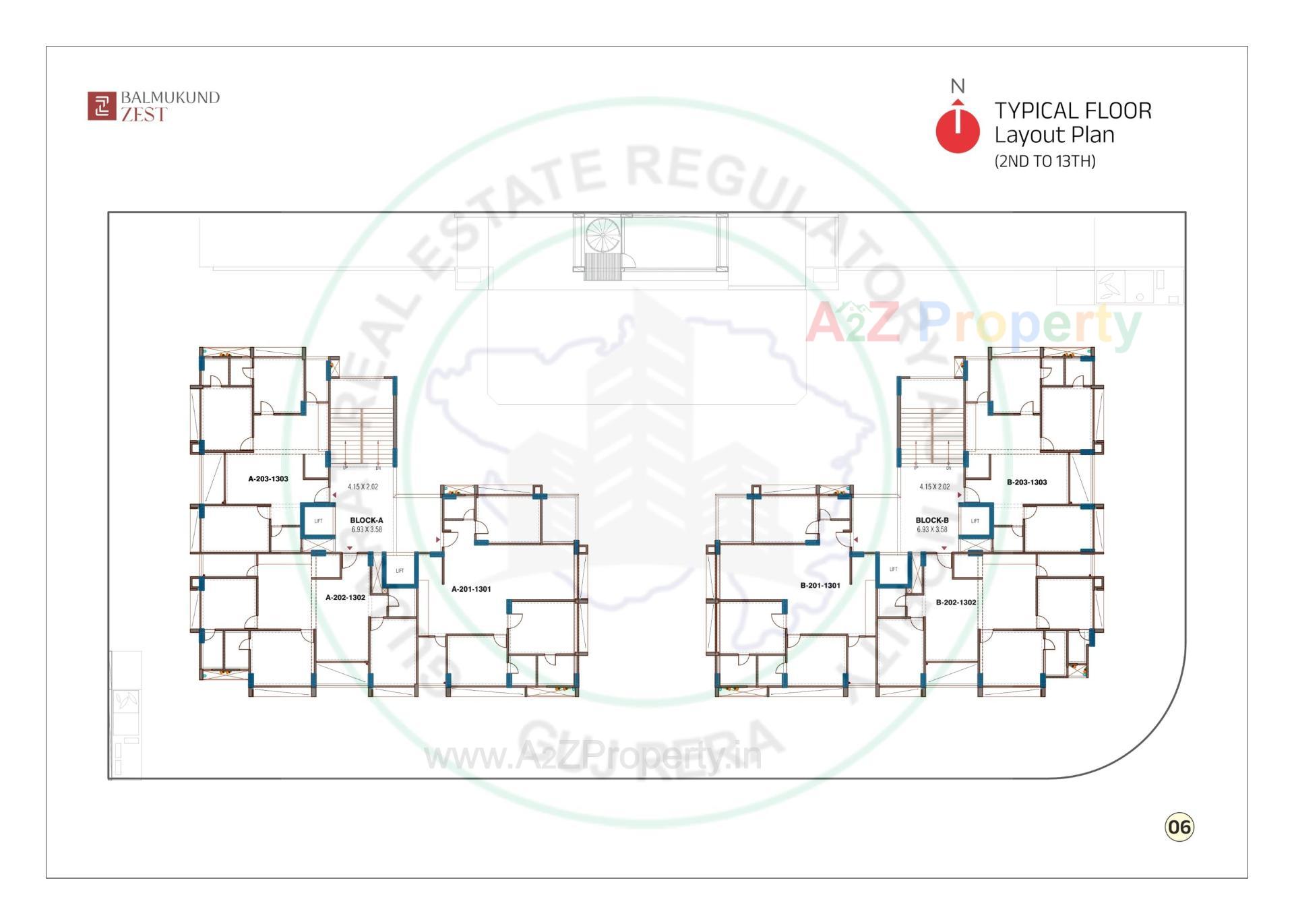 Layout of real estate project Balmukund Zest located at Randesan, Gandhinagar, Gujarat