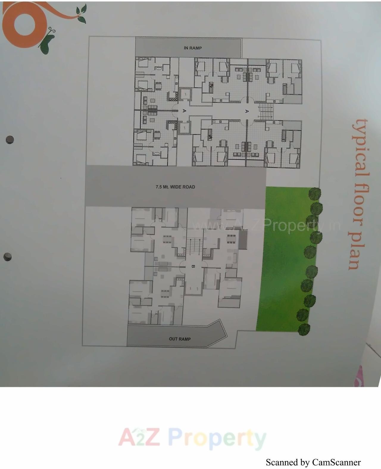 Layout of real estate project Bansari Elegance located at Koba, Gandhinagar, Gujarat