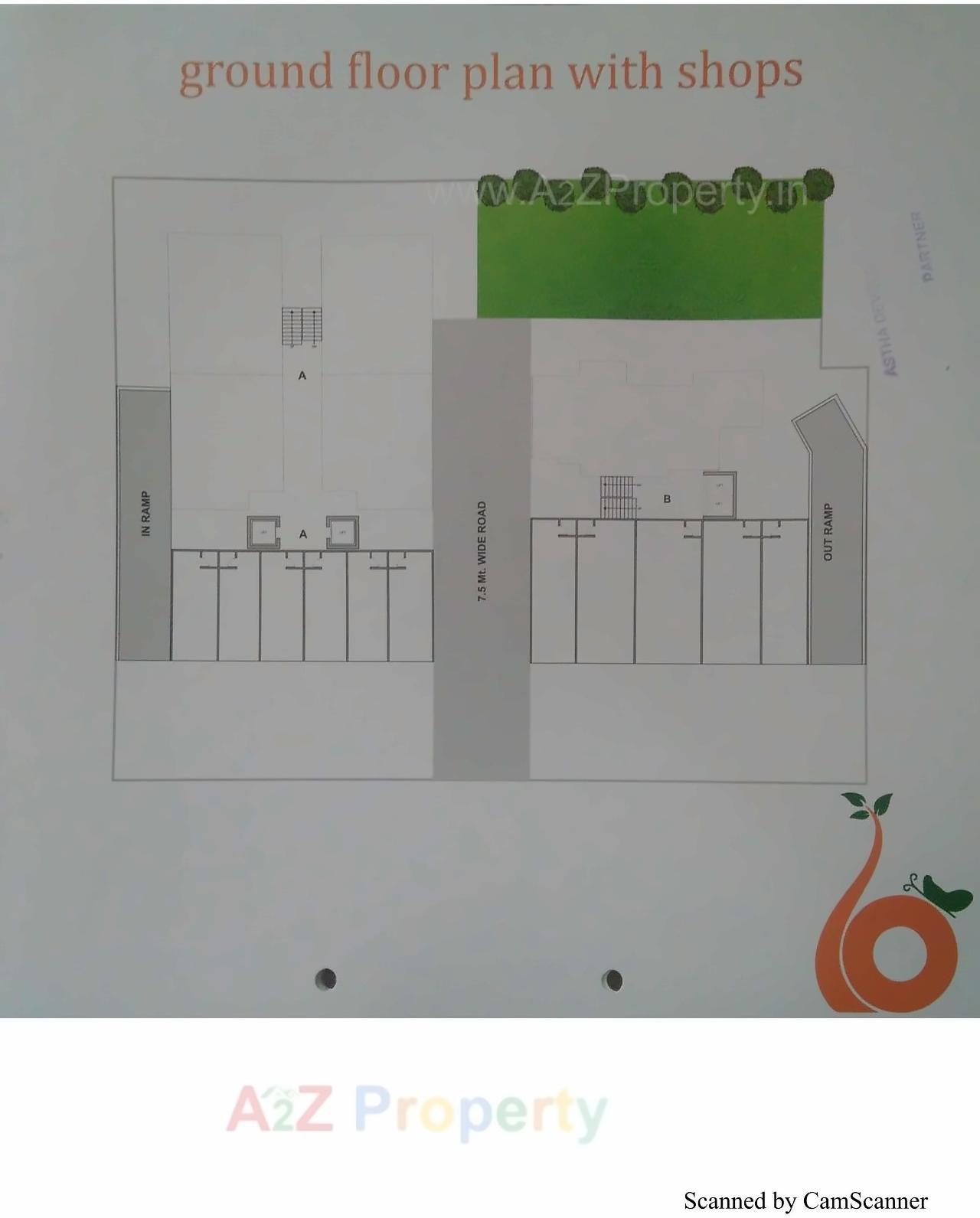 Layout of real estate project Bansari Elegance located at Koba, Gandhinagar, Gujarat