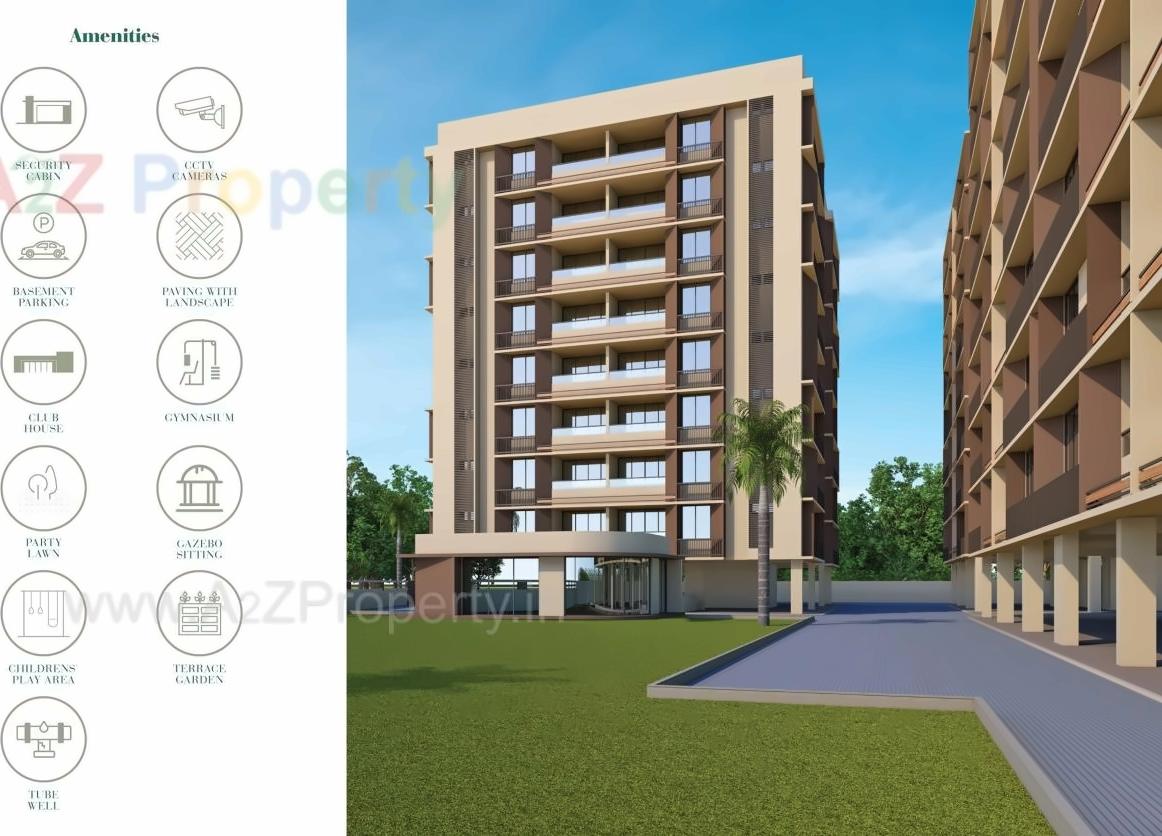 3D Elevation of real estate project Bansari Greencity located at Pethapur, Gandhinagar, Gujarat